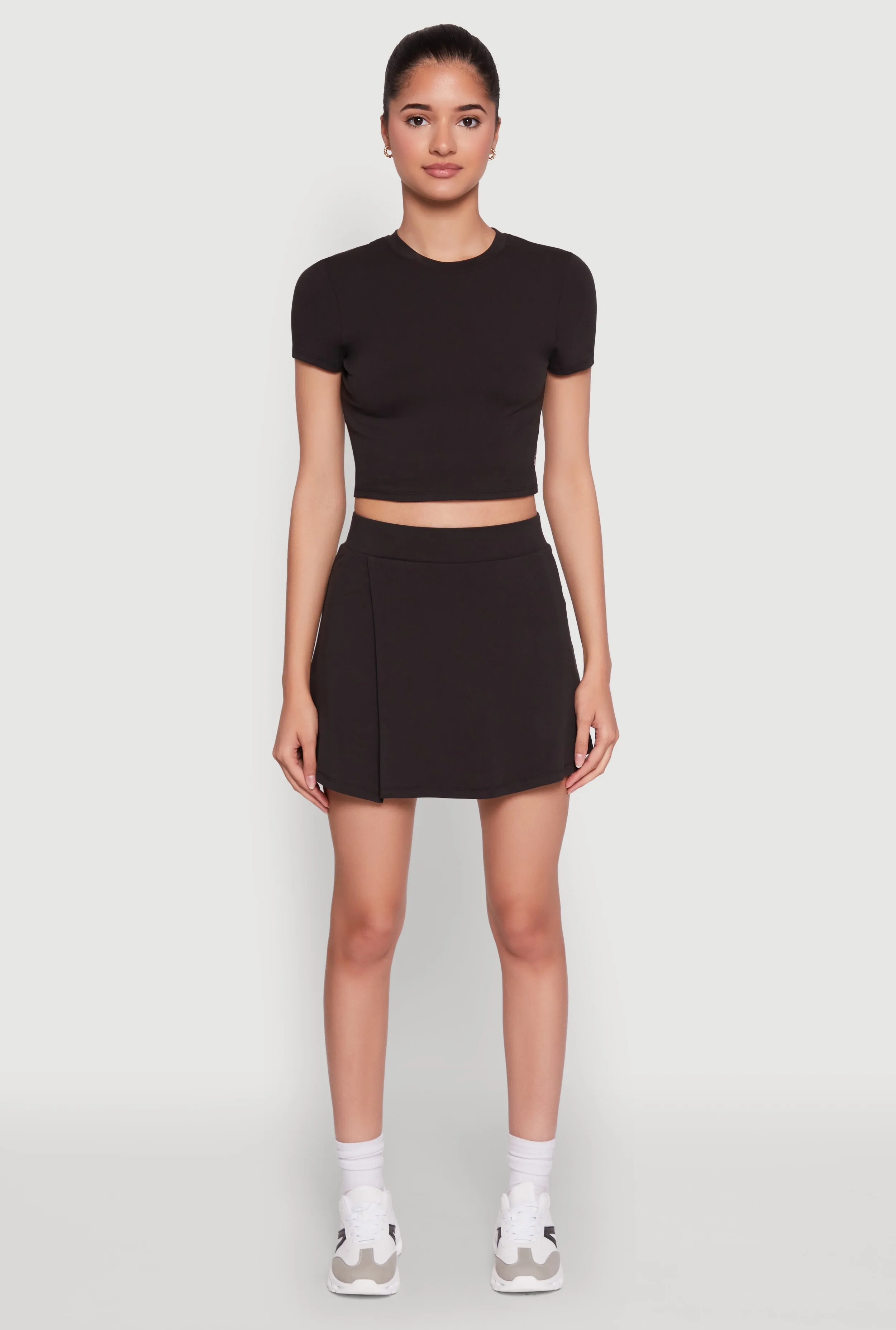 Cut Out Back Crew Neck Crop Top sold by Rainbow product image thumbnail 2