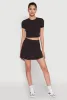 Cut Out Back Crew Neck Crop Top sold by Rainbow