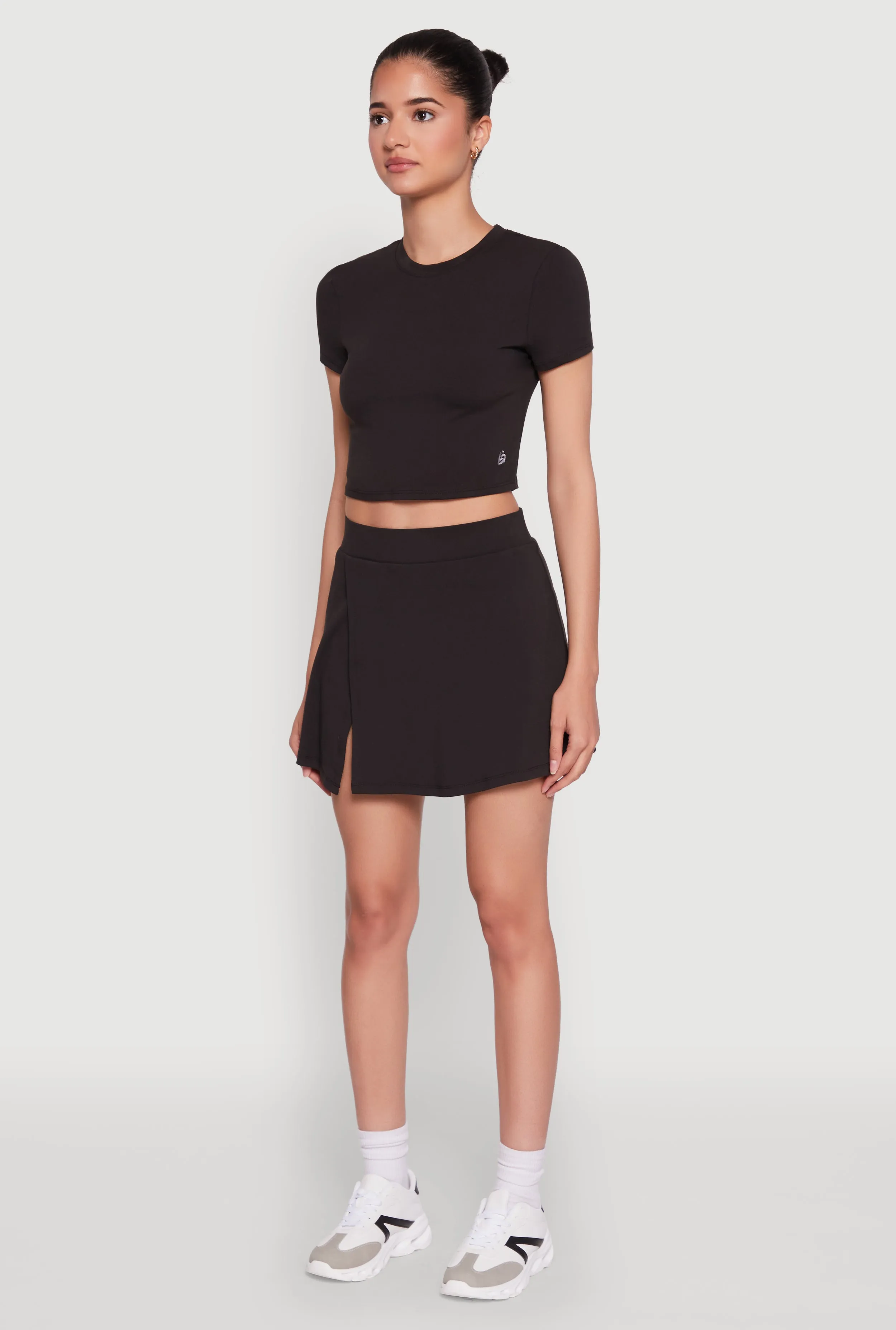 Cut Out Back Crew Neck Crop Top sold by Rainbow product image thumbnail 5