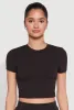 Cut Out Back Crew Neck Crop Top sold by Rainbow