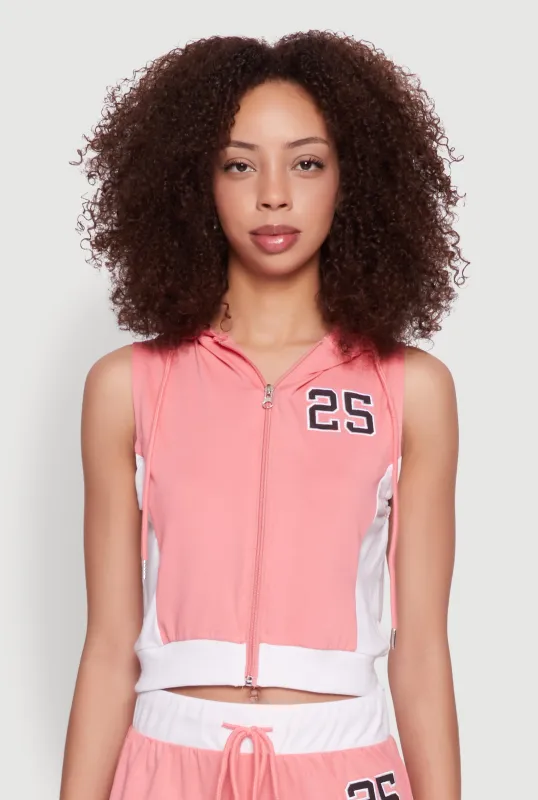 25 Graphic Hooded Zip Front Vest sold by Rainbow