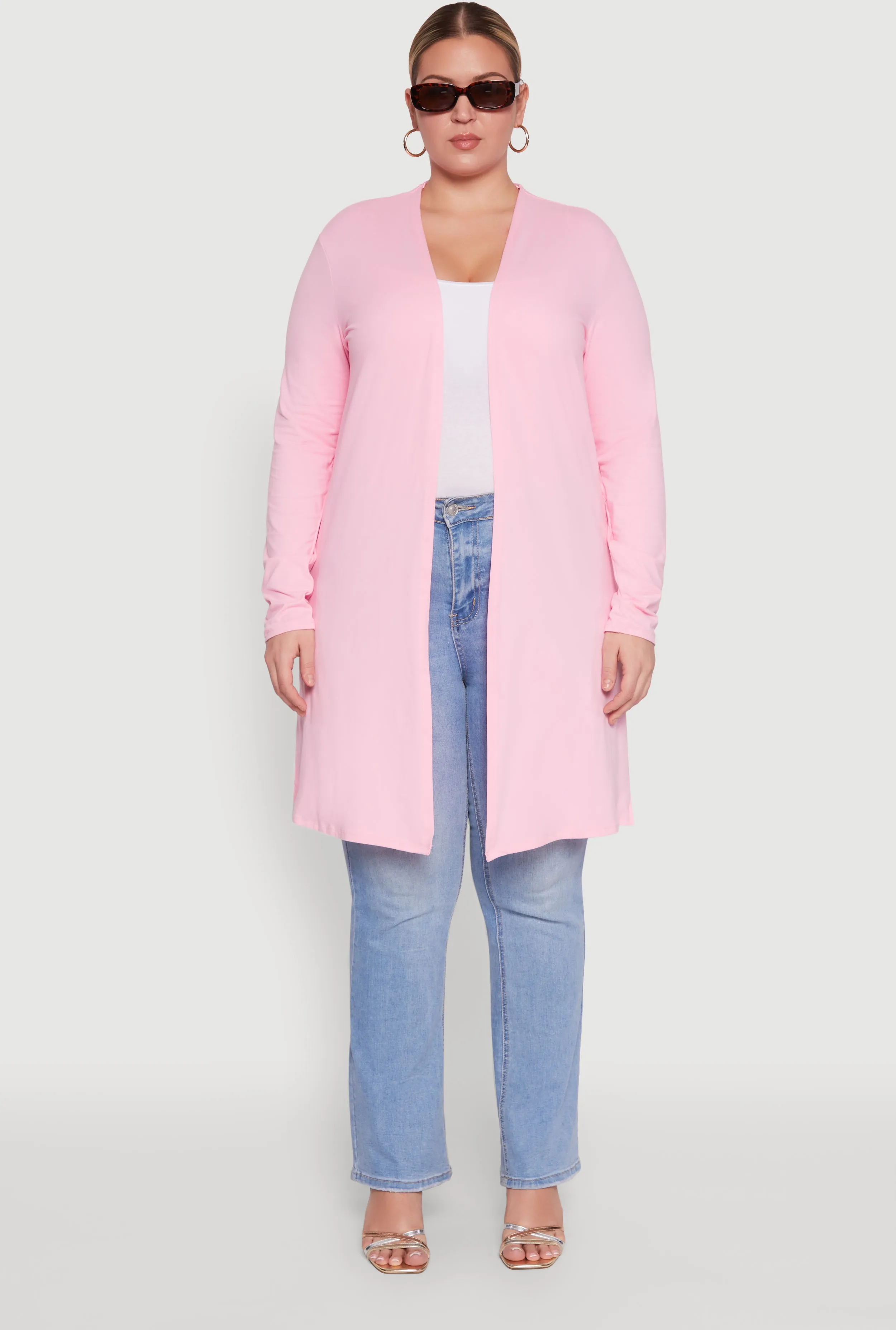 Plus Size Soft Knit Long Sleeve Duster sold by Rainbow product image thumbnail 3