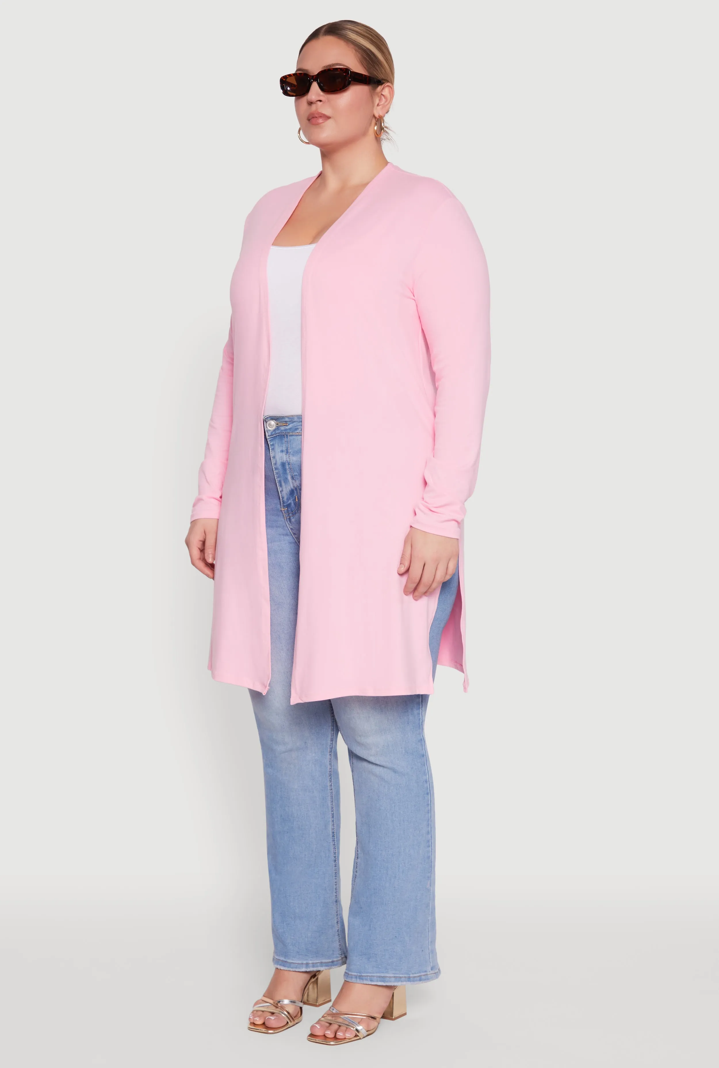 Plus Size Soft Knit Long Sleeve Duster sold by Rainbow product image thumbnail 5