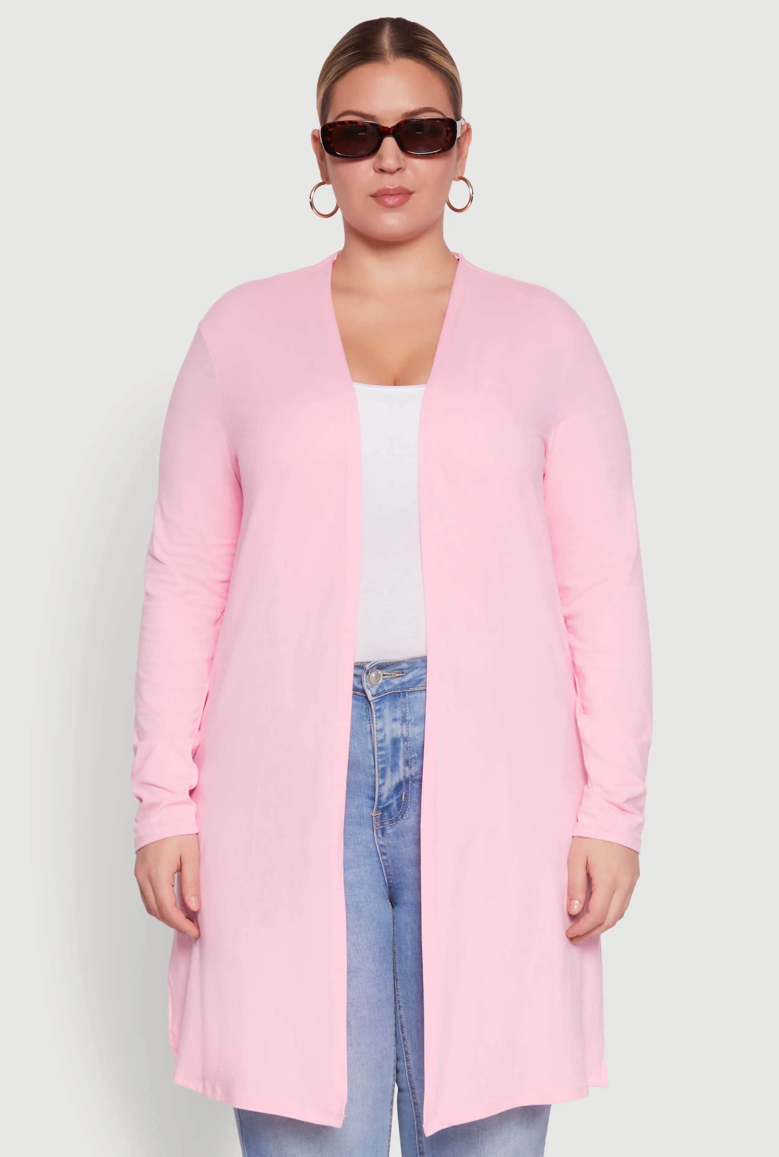 Plus Size Soft Knit Long Sleeve Duster sold by Rainbow product image thumbnail 2