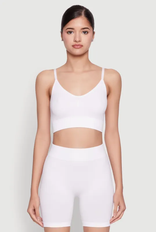 Textured Knit Cropped Cami Top sold by Rainbow