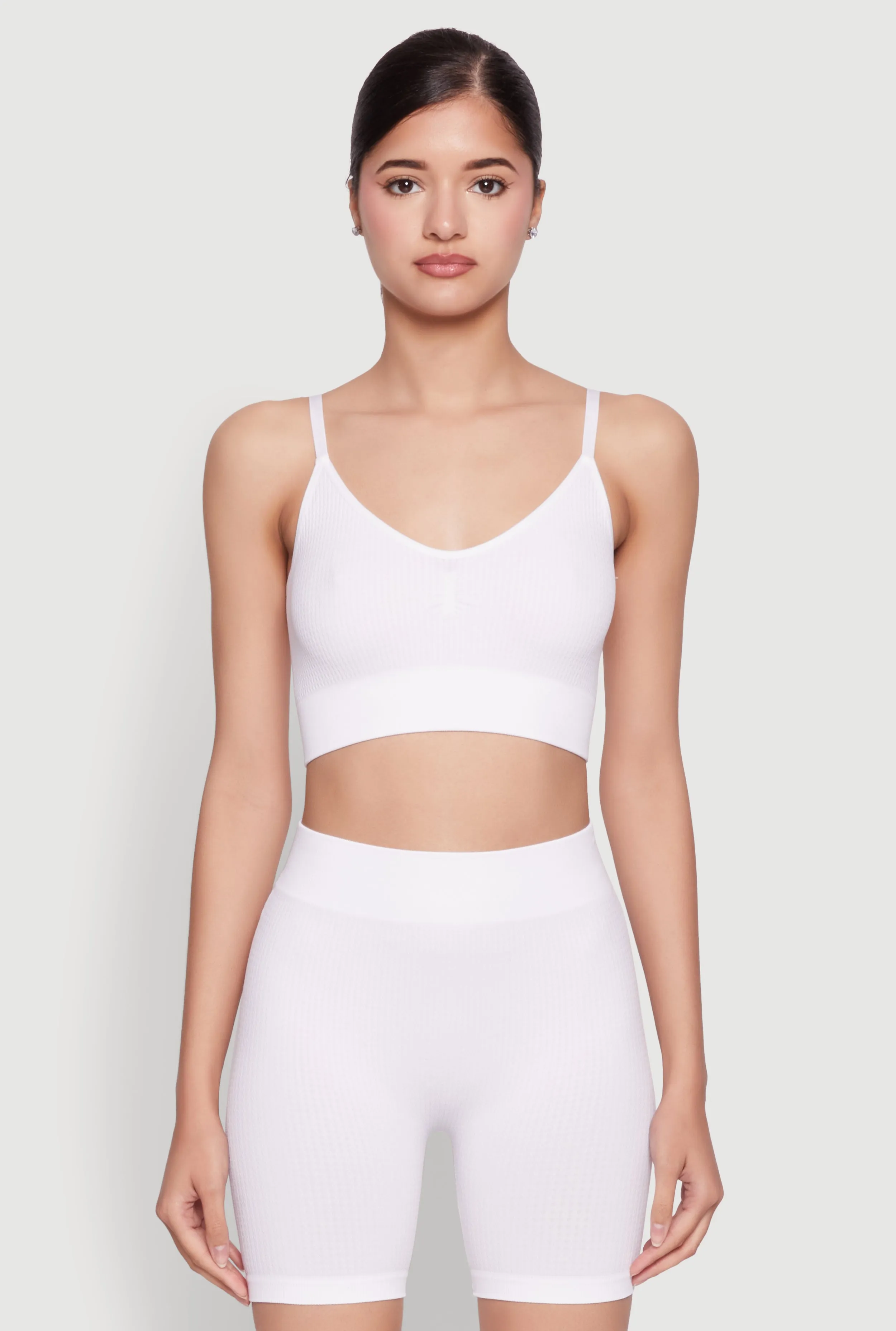 Textured Knit Cropped Cami Top sold by Rainbow