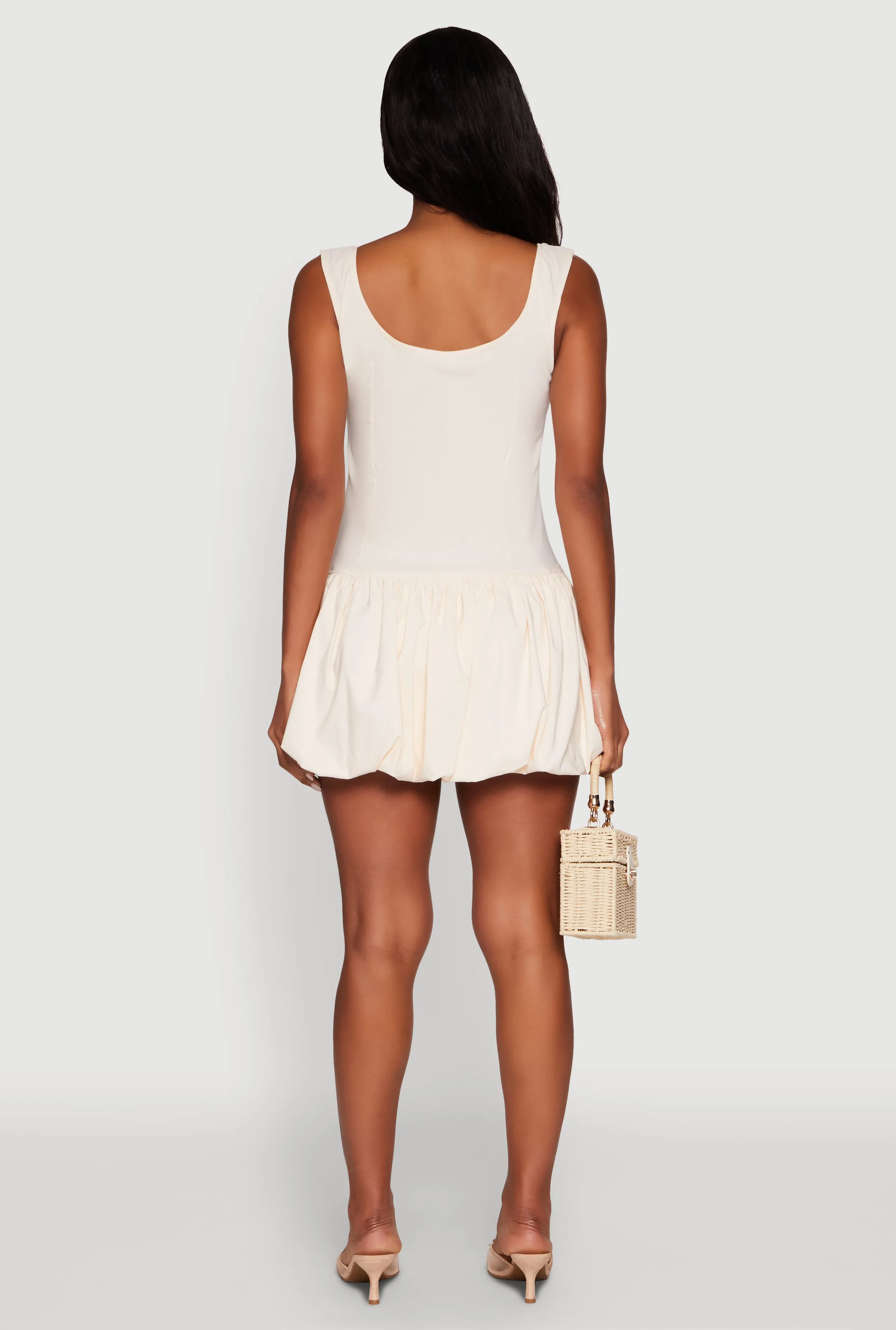 Madden Girl Button Front Mini Bubble Hem Dress sold by Rainbow product image thumbnail 5