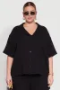Plus Size Gauze Knit Short Sleeve Shirt sold by Rainbow