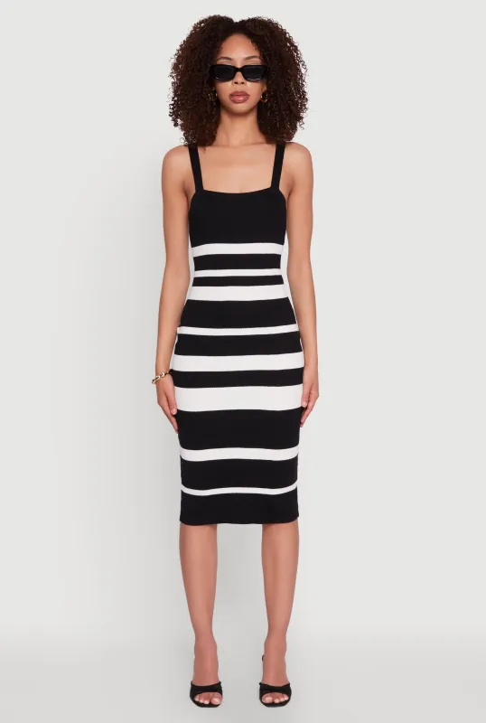 Madden Girl Striped Rib Knit Tank Dress sold by Rainbow