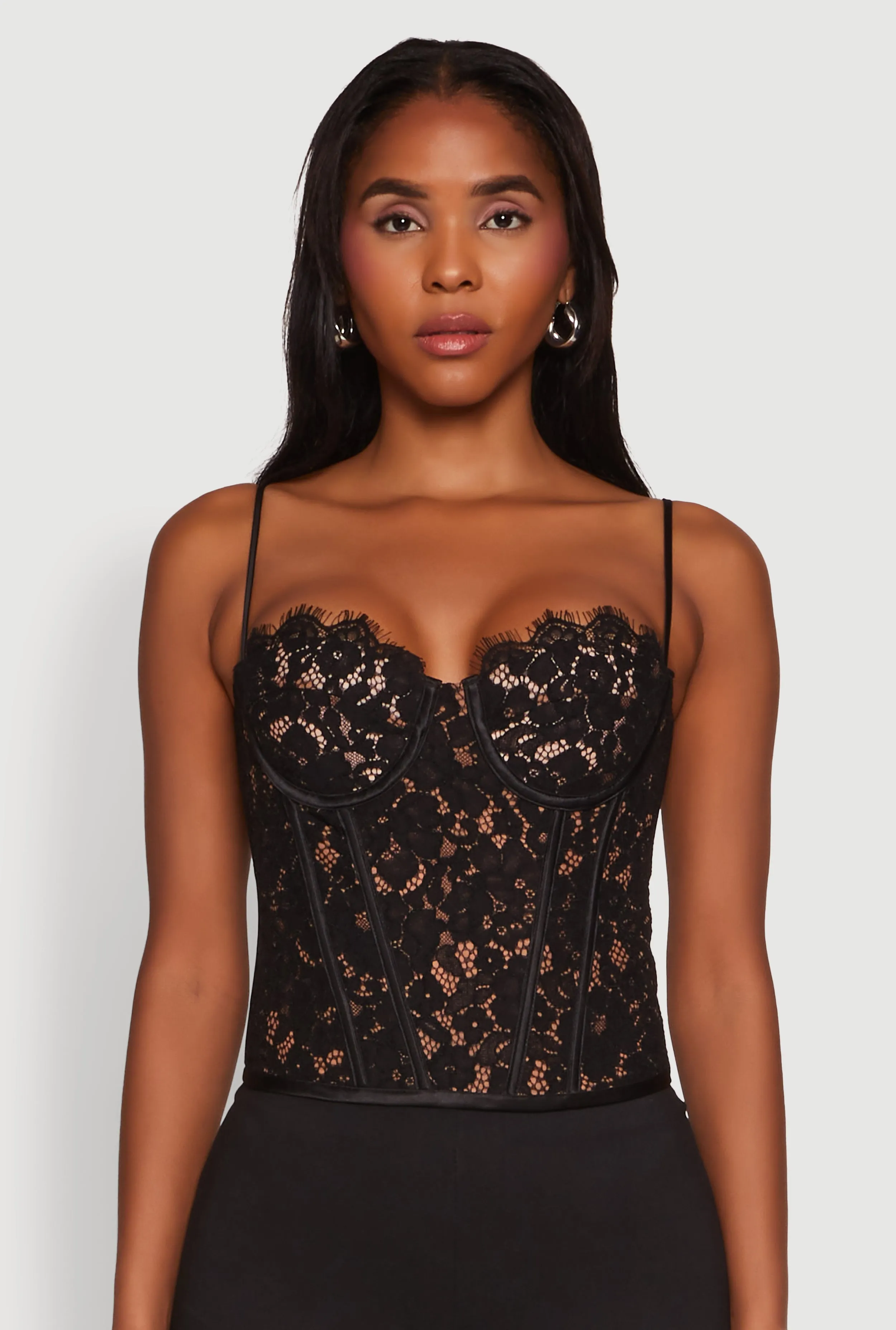 Lace Zip Back Bustier Top sold by Rainbow product image thumbnail 2