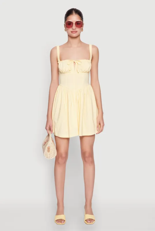 Iris Lace Up Back Corset Skater Dress sold by Rainbow