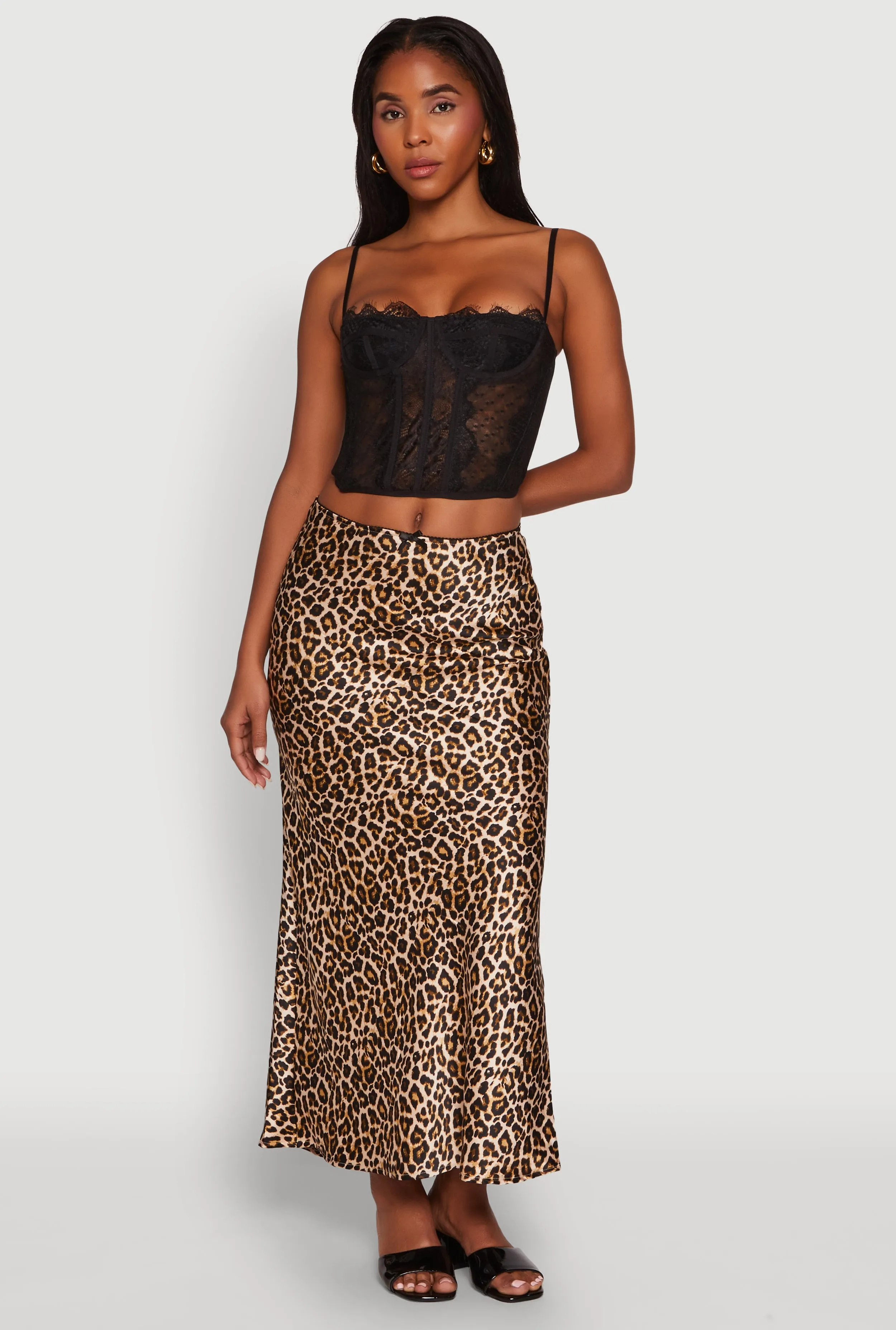 Chic Sheer Lace Cropped Bustier Top with Sweetheart Neckline sold by Rainbow