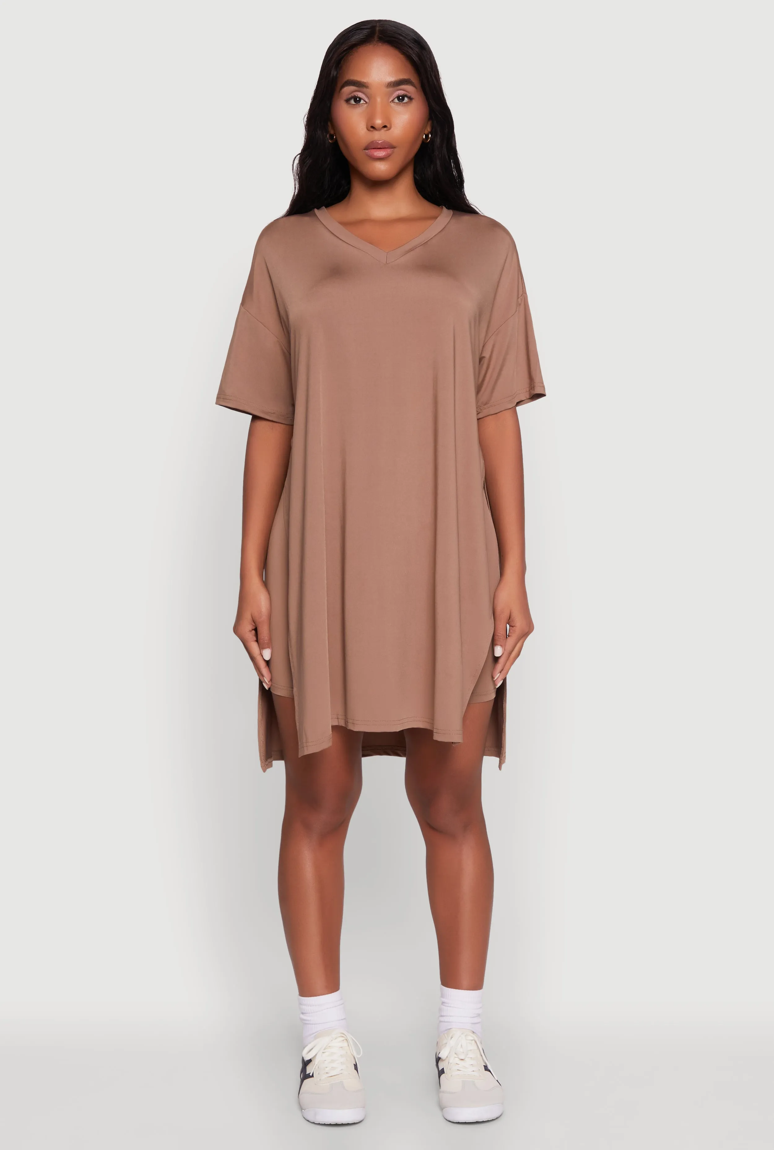 Daisy Short Sleeve Side Slit Oversized Tee sold by Rainbow product image thumbnail 3