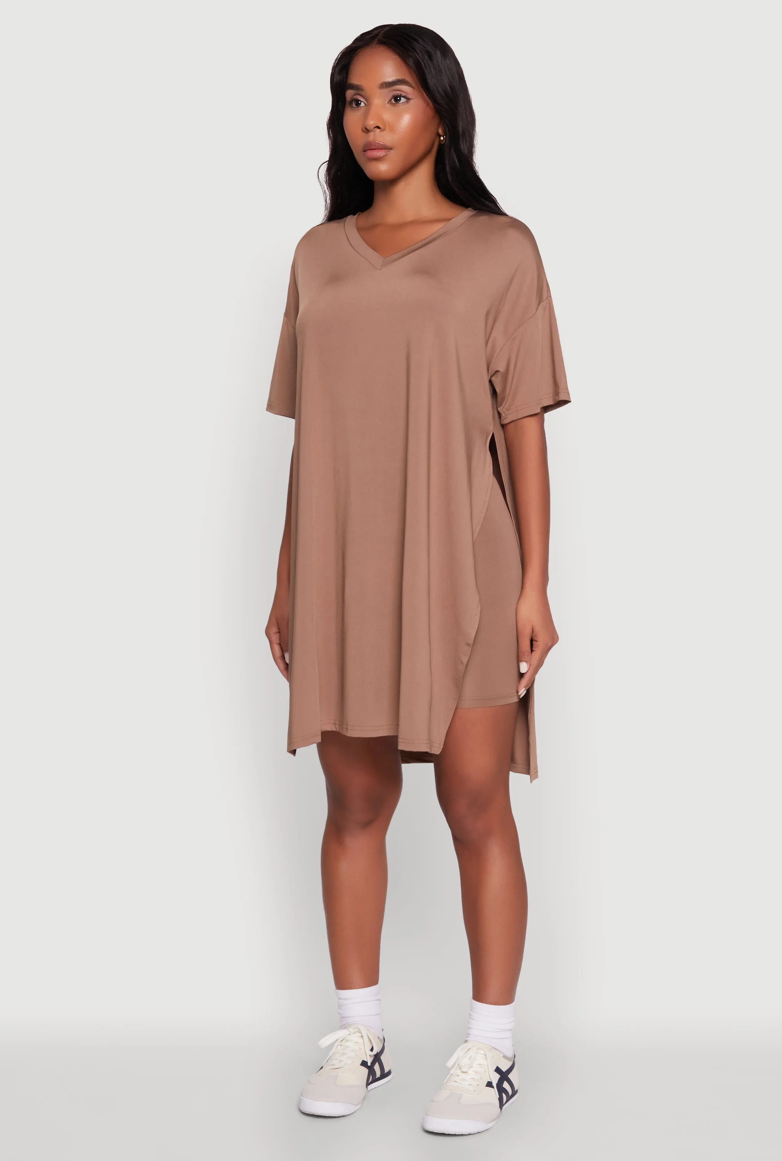 Daisy Short Sleeve Side Slit Oversized Tee sold by Rainbow product image thumbnail 5