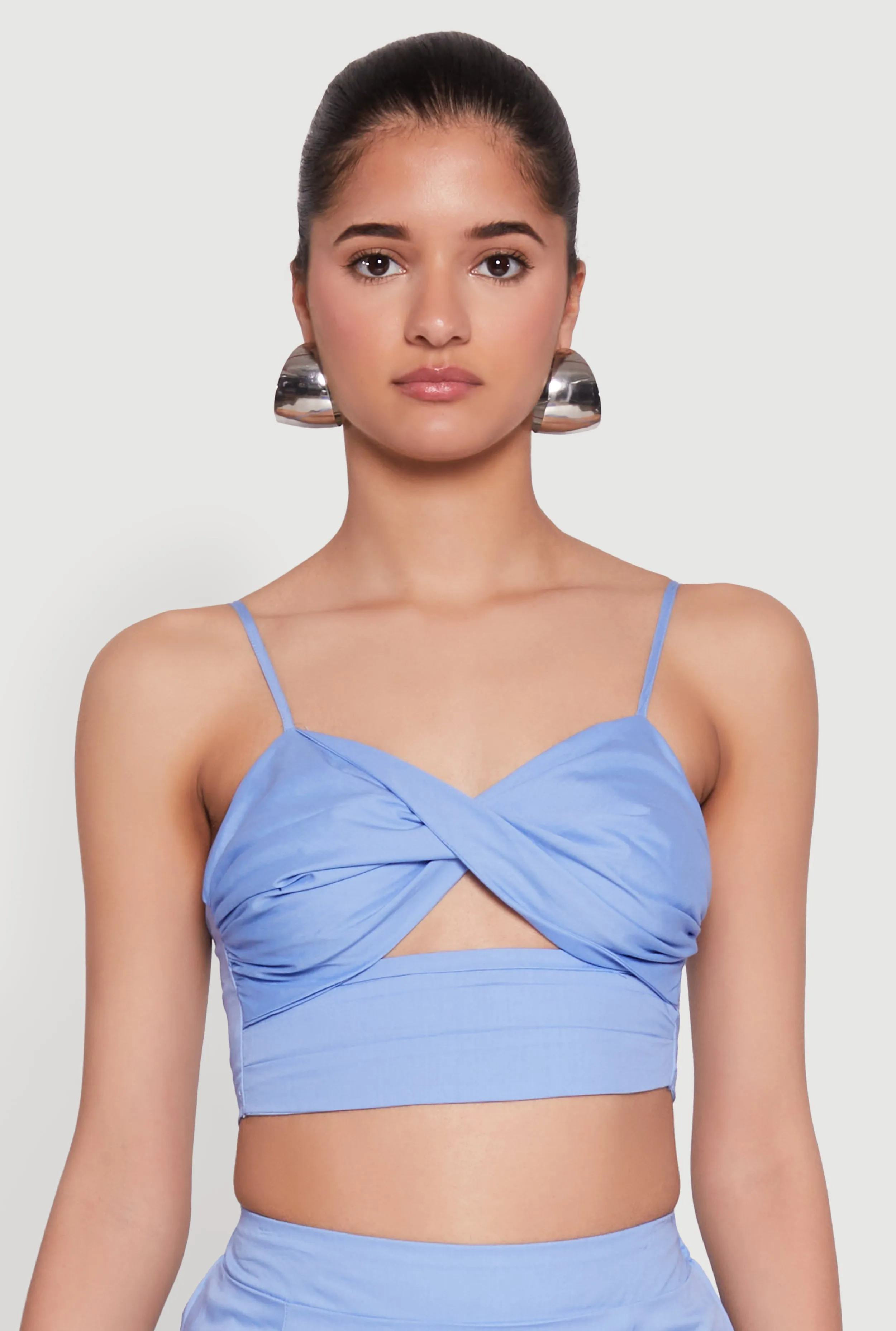 Twist Front Zip Back Cropped Cami sold by Rainbow