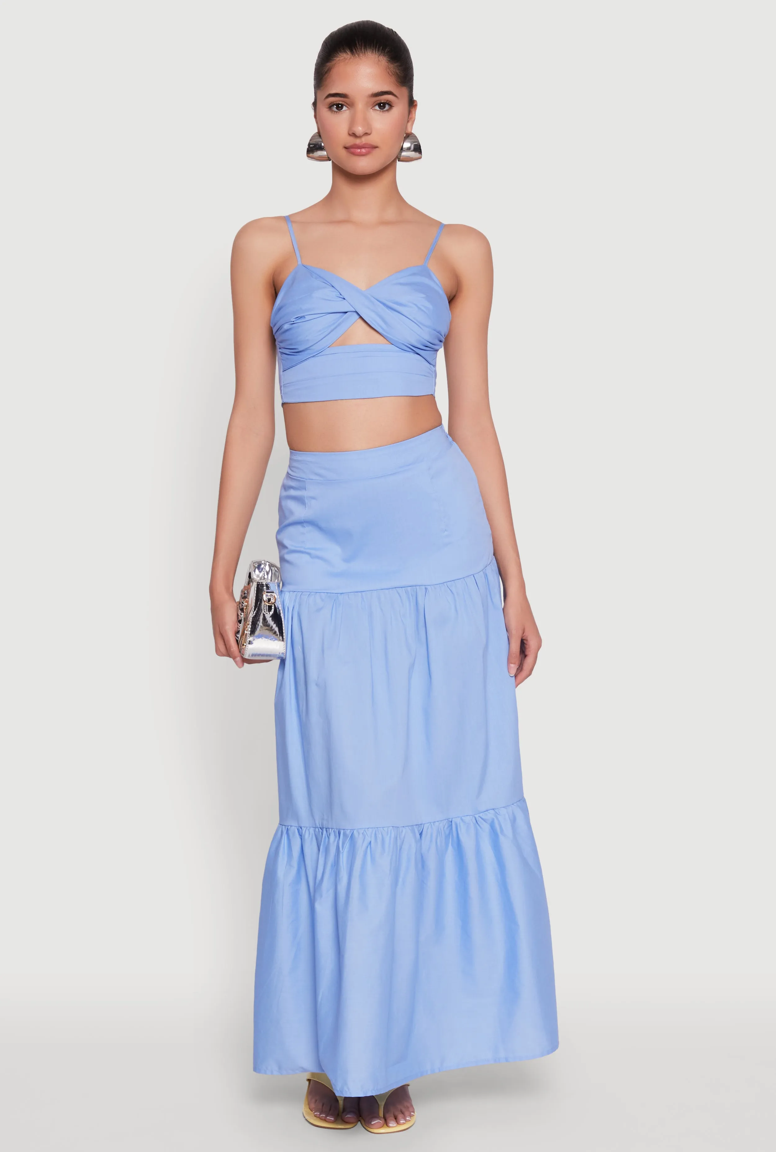 Twist Front Zip Back Cropped Cami sold by Rainbow product image thumbnail 3