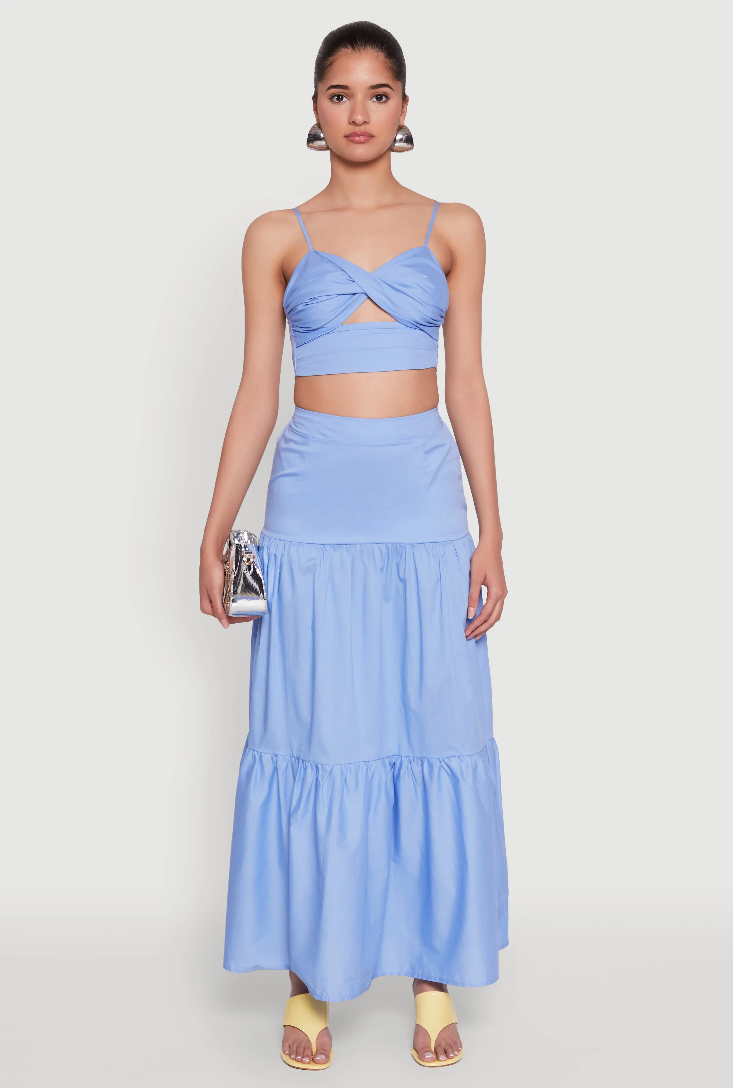 Twist Front Zip Back Cropped Cami sold by Rainbow product image thumbnail 2