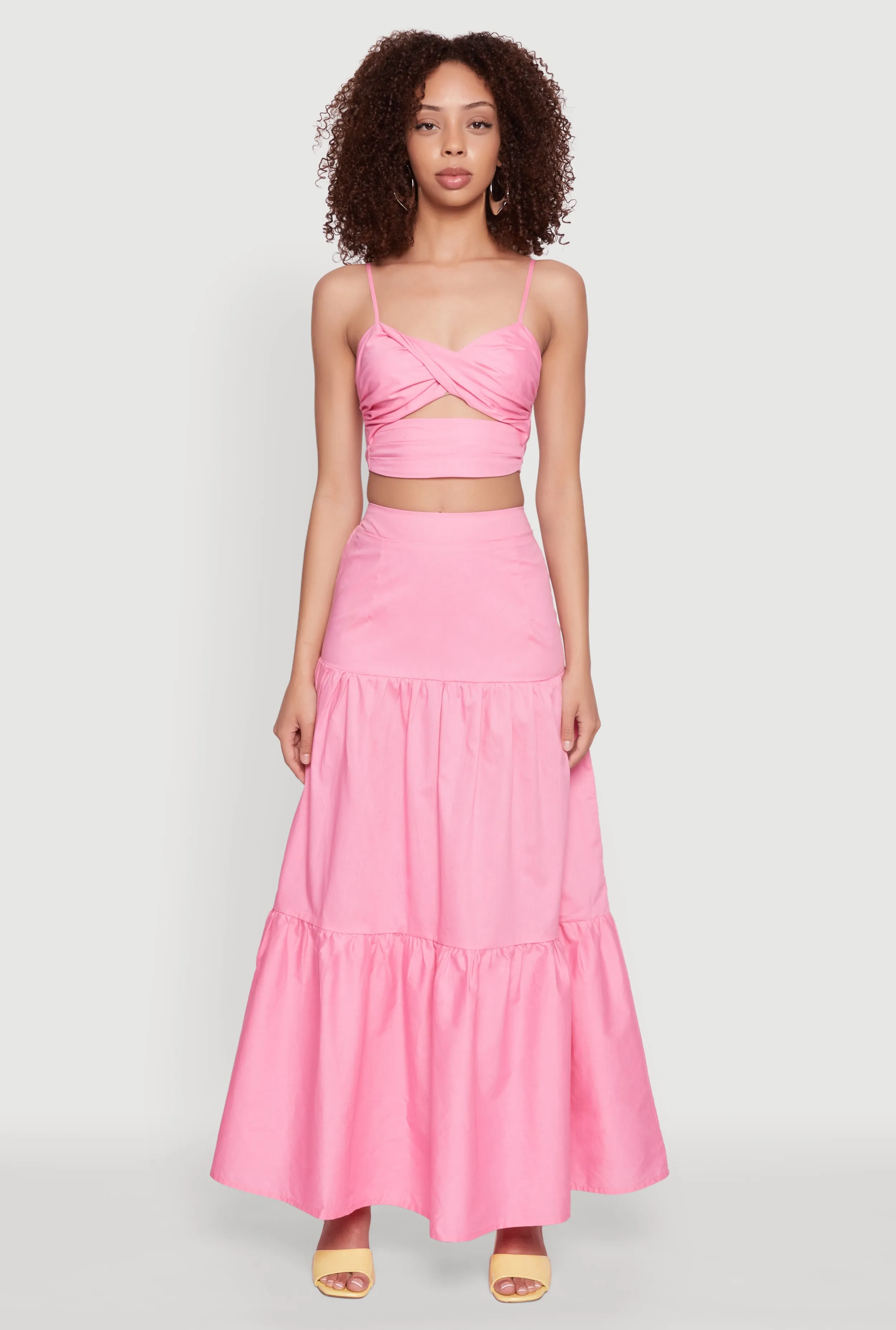 Twist Front Zip Back Cropped Cami sold by Rainbow product image thumbnail 3