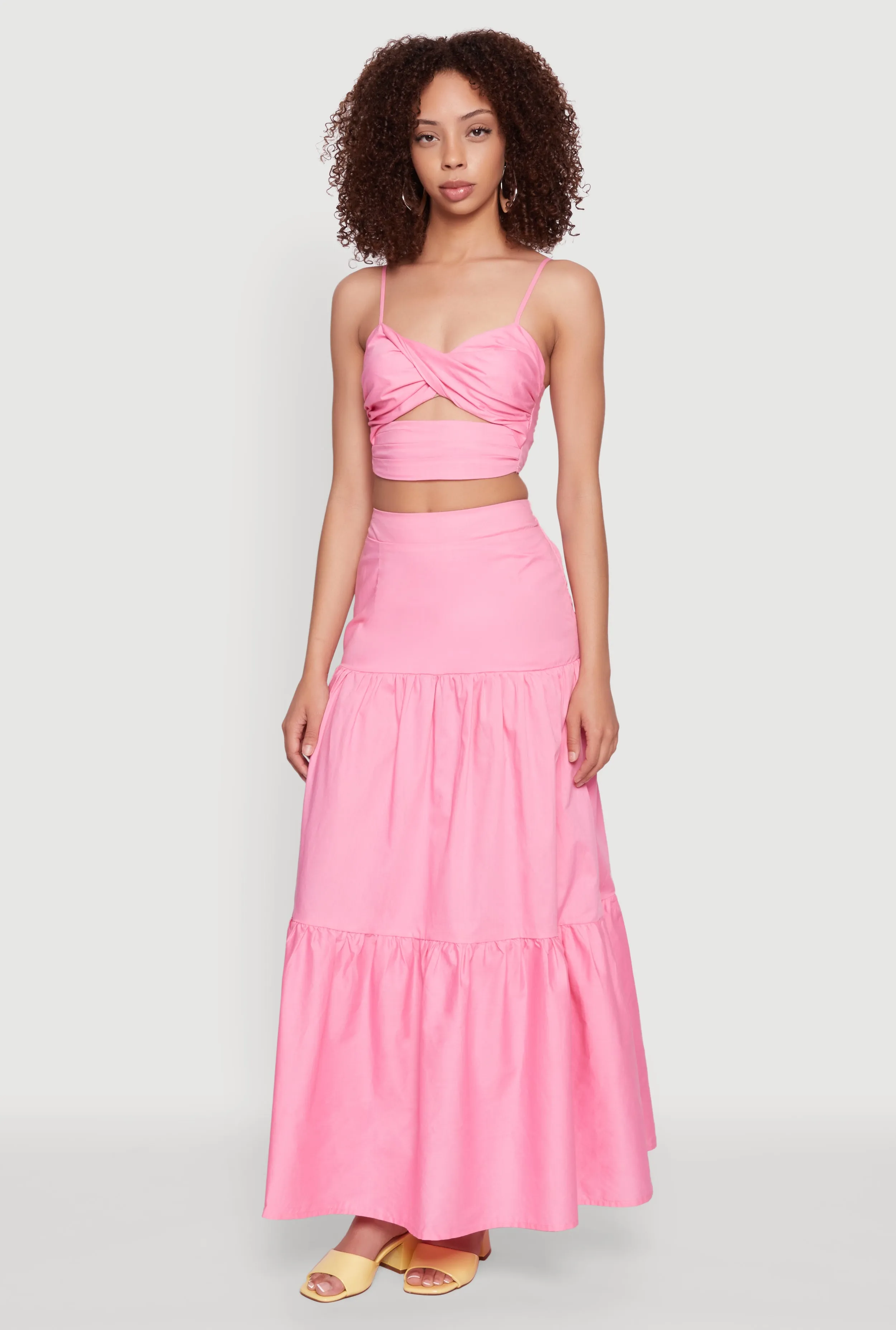 Twist Front Zip Back Cropped Cami sold by Rainbow product image thumbnail 2