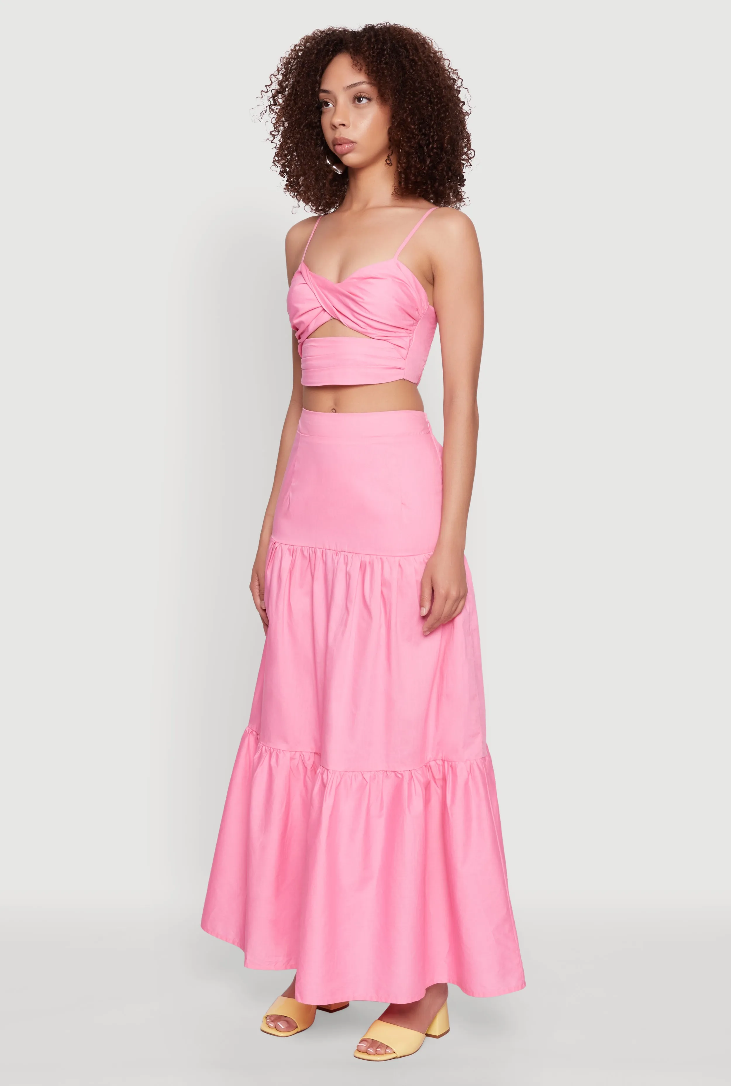 Twist Front Zip Back Cropped Cami sold by Rainbow product image thumbnail 5