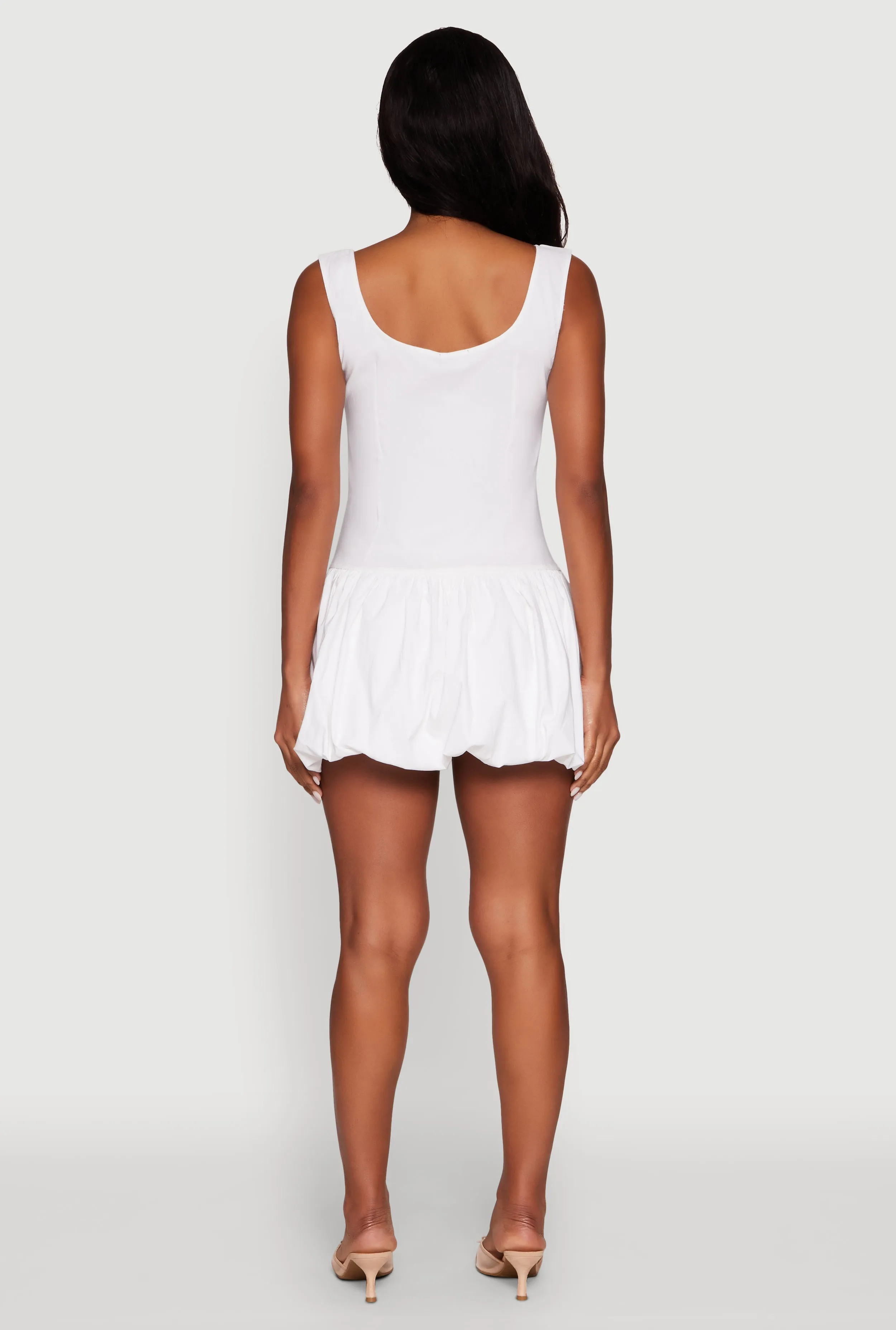 Madden Girl Button Front Mini Bubble Hem Dress sold by Rainbow product image thumbnail 5