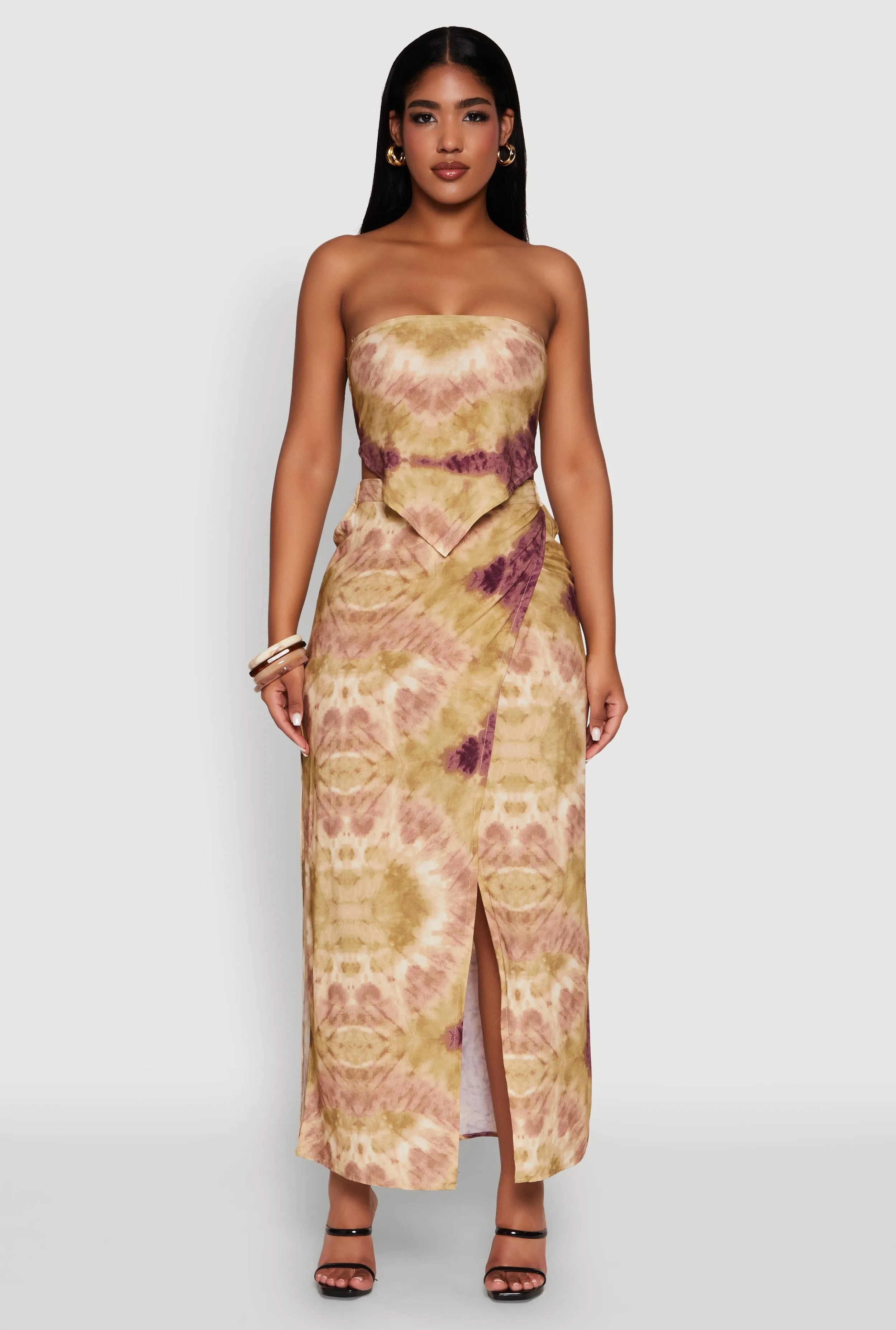 High Waisted Maxi Wrap Skirt sold by Rainbow product image thumbnail 2