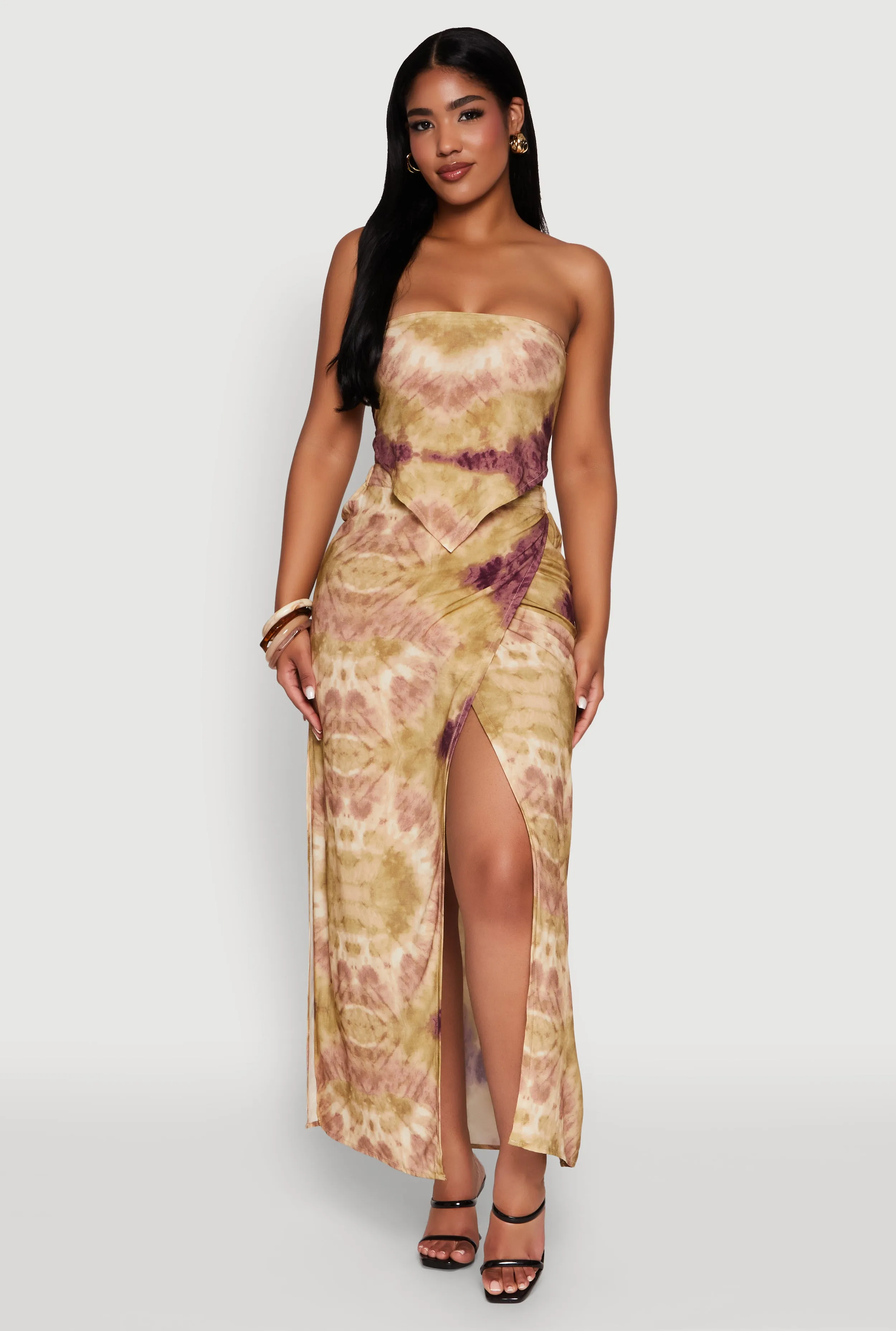 High Waisted Maxi Wrap Skirt sold by Rainbow