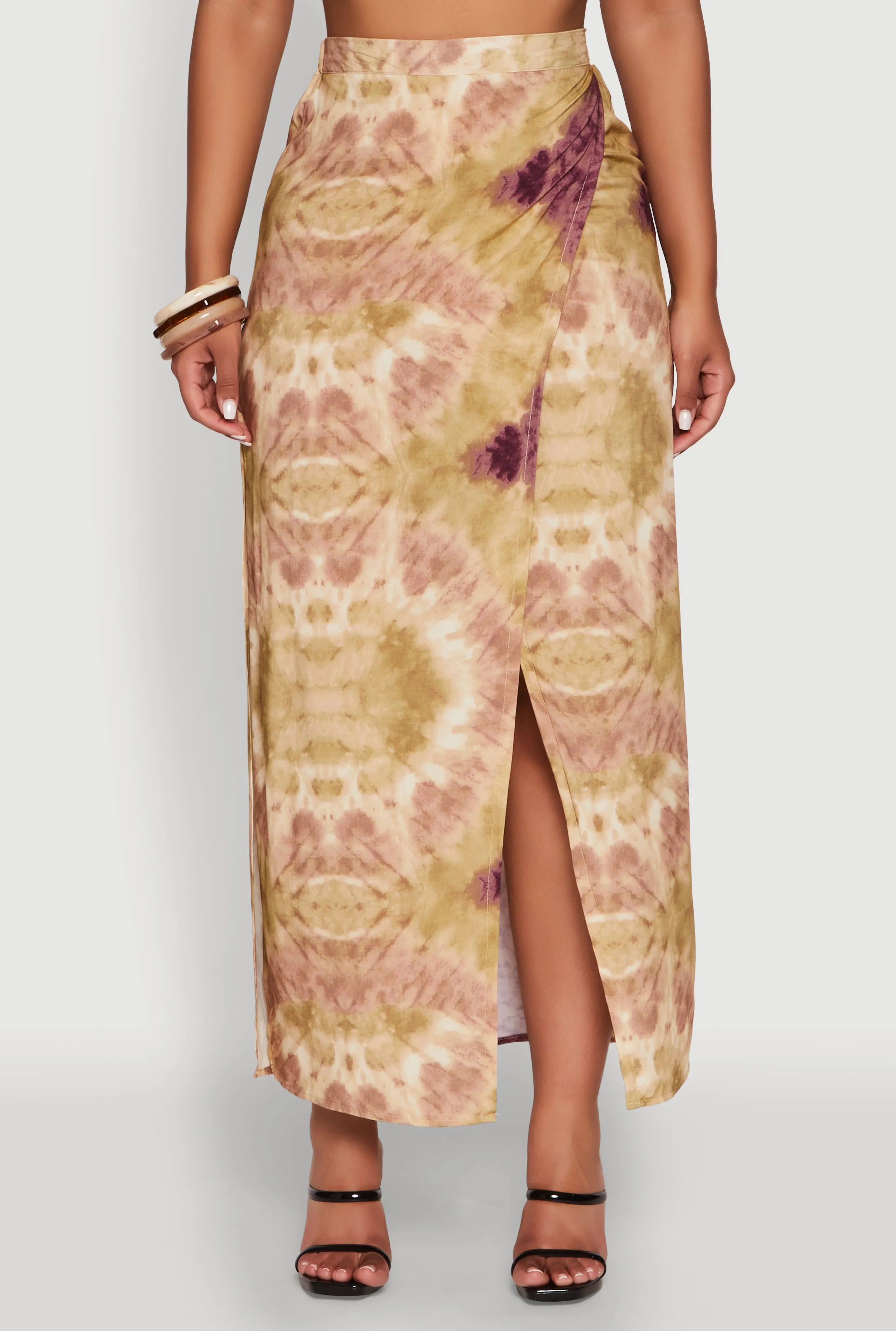 High Waisted Maxi Wrap Skirt sold by Rainbow product image thumbnail 3