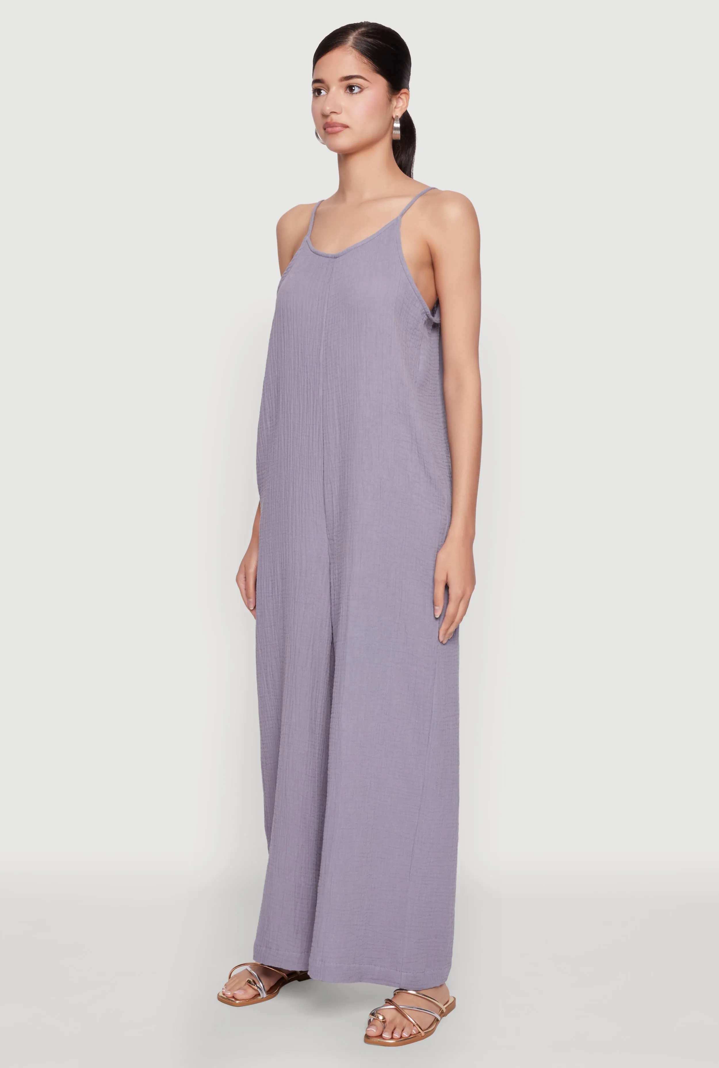 Gauze Knit Wide Leg Jumpsuit sold by Rainbow product image thumbnail 3