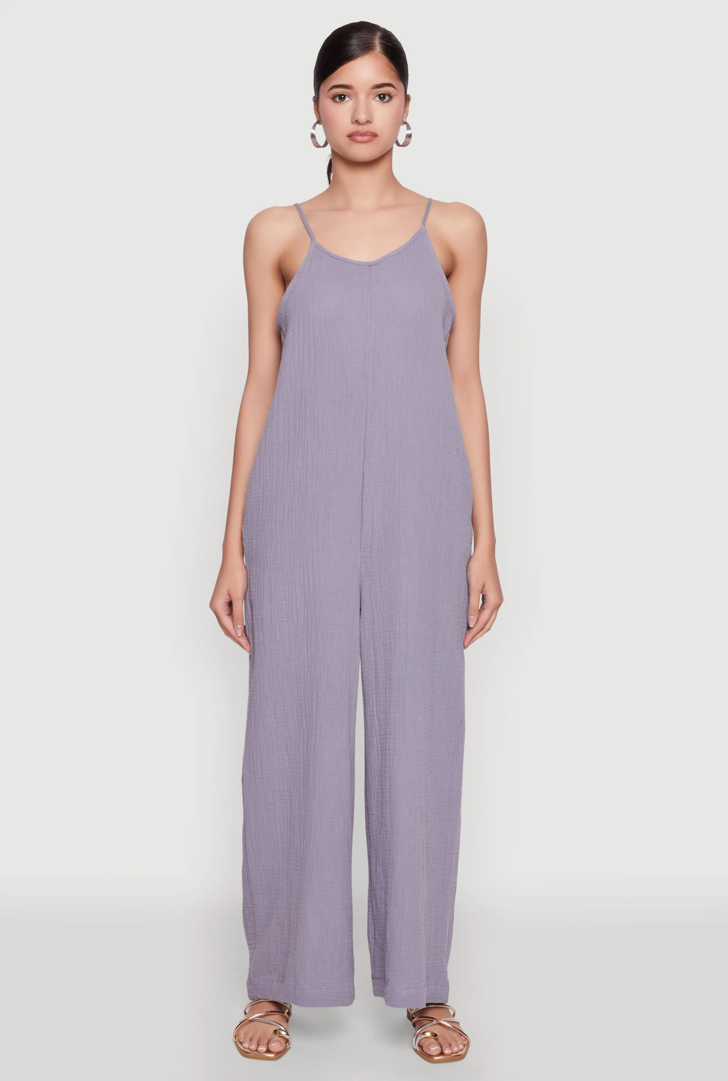 Gauze Knit Wide Leg Jumpsuit sold by Rainbow product image thumbnail 2