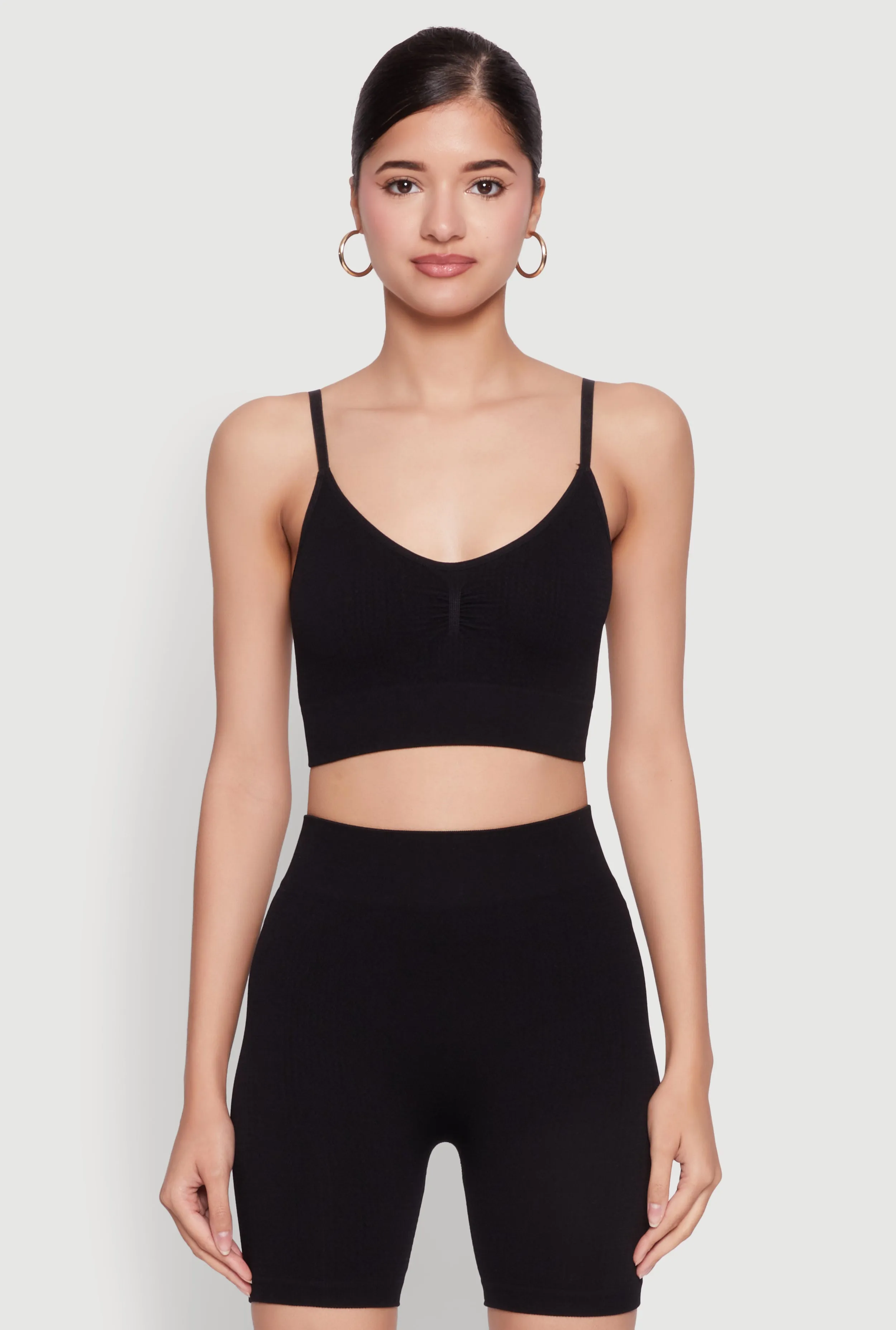 Textured Knit Cropped Cami Top sold by Rainbow