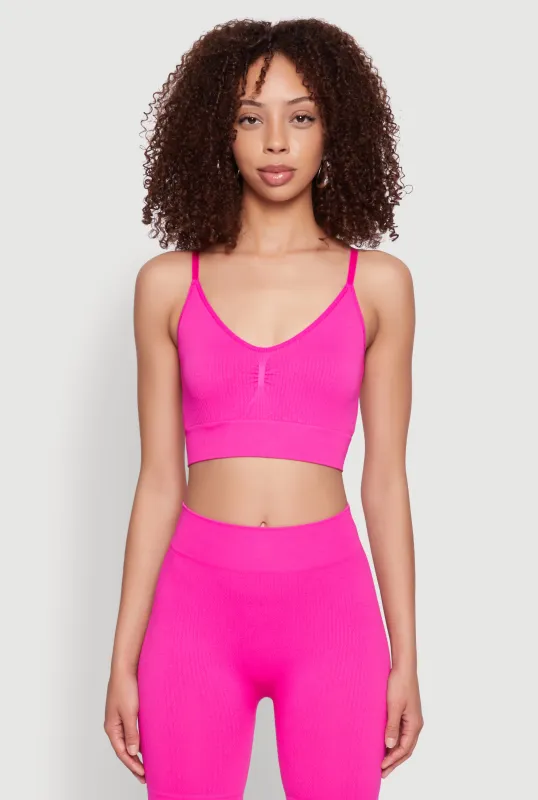 Textured Knit Cropped Cami Top sold by Rainbow