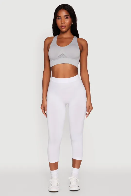 Seamless High Waisted Capri Leggings sold by Rainbow