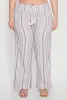 Plus Size Striped Drawstring Waist Palazzo Pants sold by Rainbow