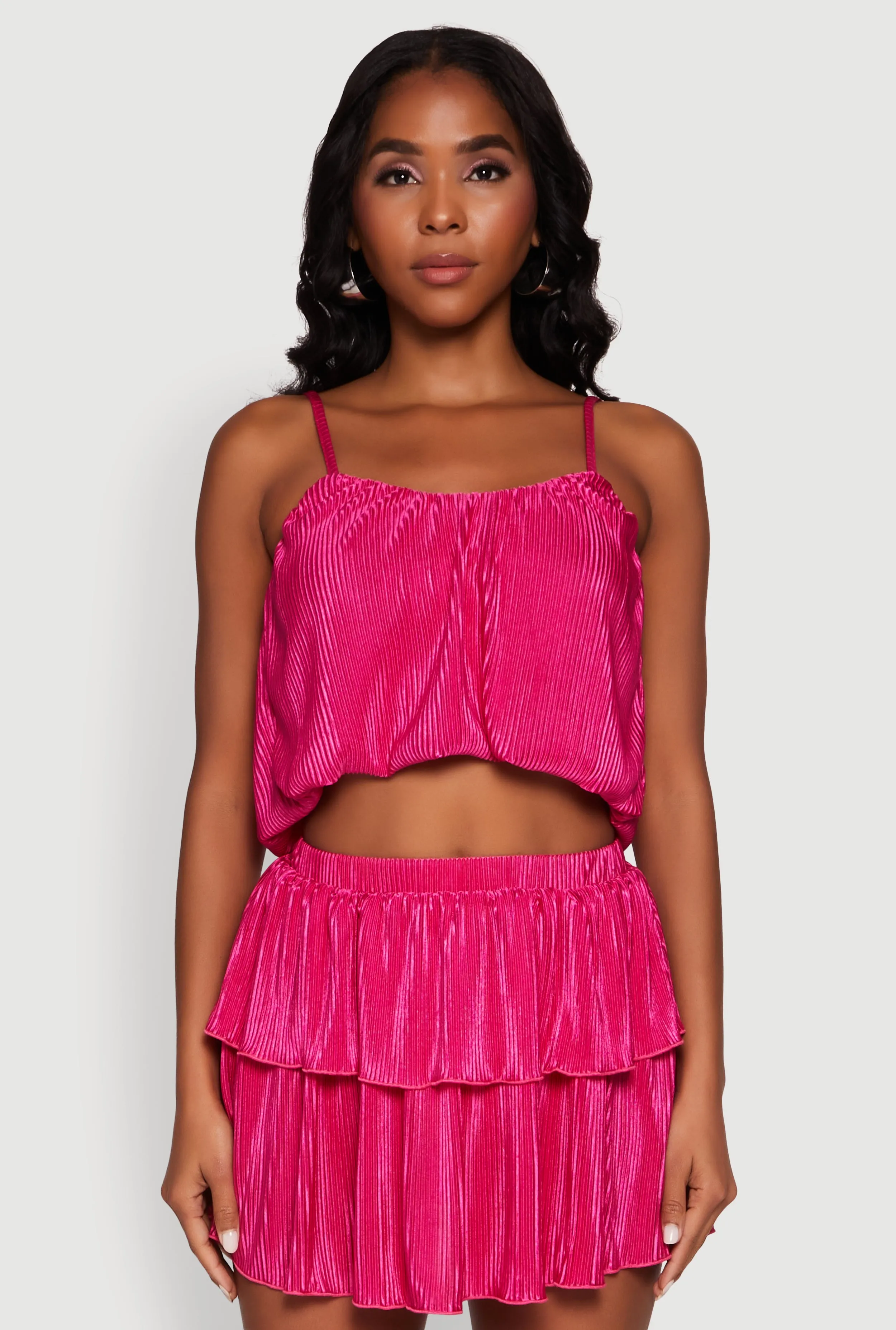 Plisse Cropped Cami sold by Rainbow