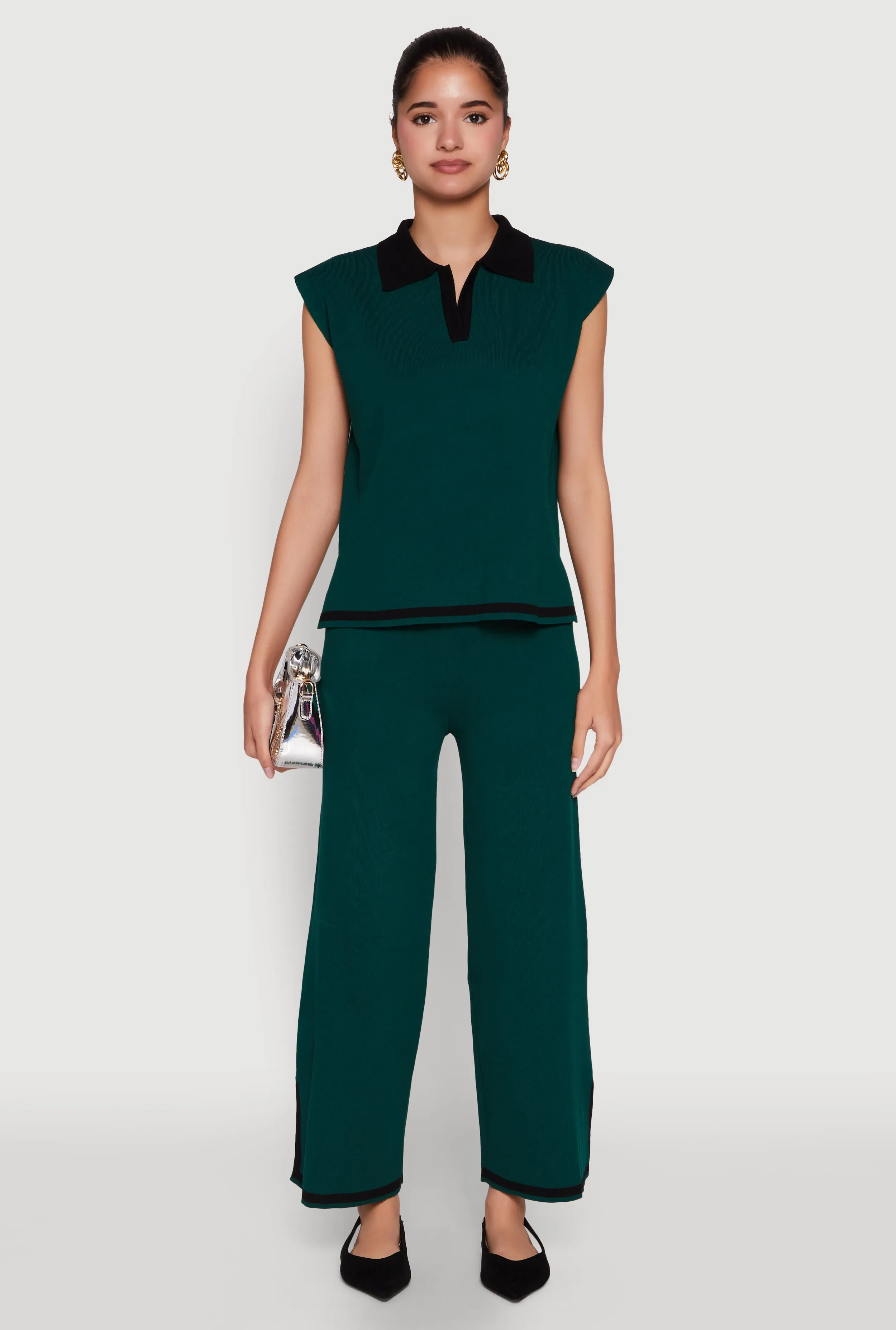 Daisy Contrast Trim Cap Sleeve Blouse sold by Rainbow product image thumbnail 3