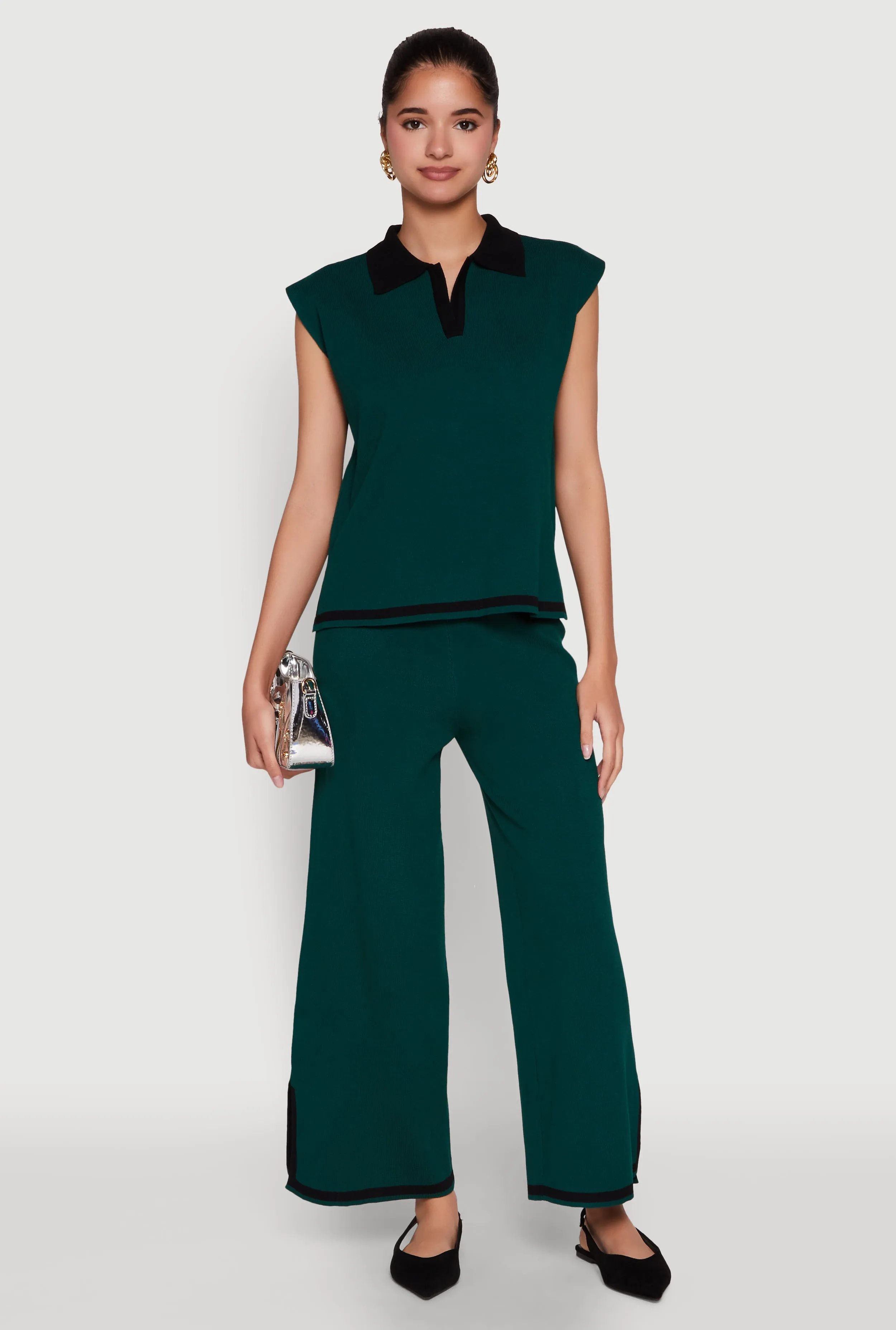 Daisy Contrast Trim Cap Sleeve Blouse sold by Rainbow product image thumbnail 2