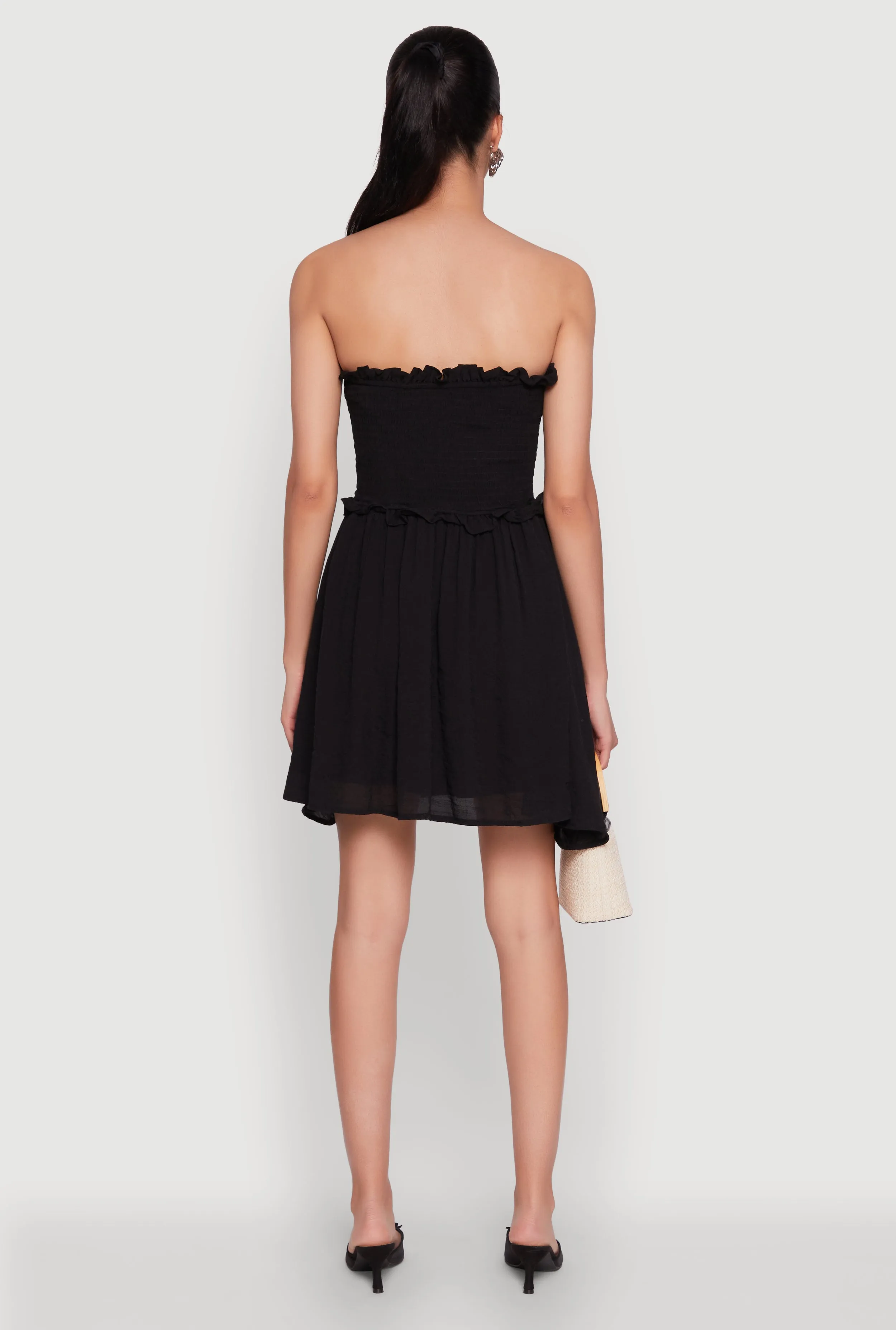 Gauze Knit Smocked Mini Dress sold by Rainbow product image thumbnail 5