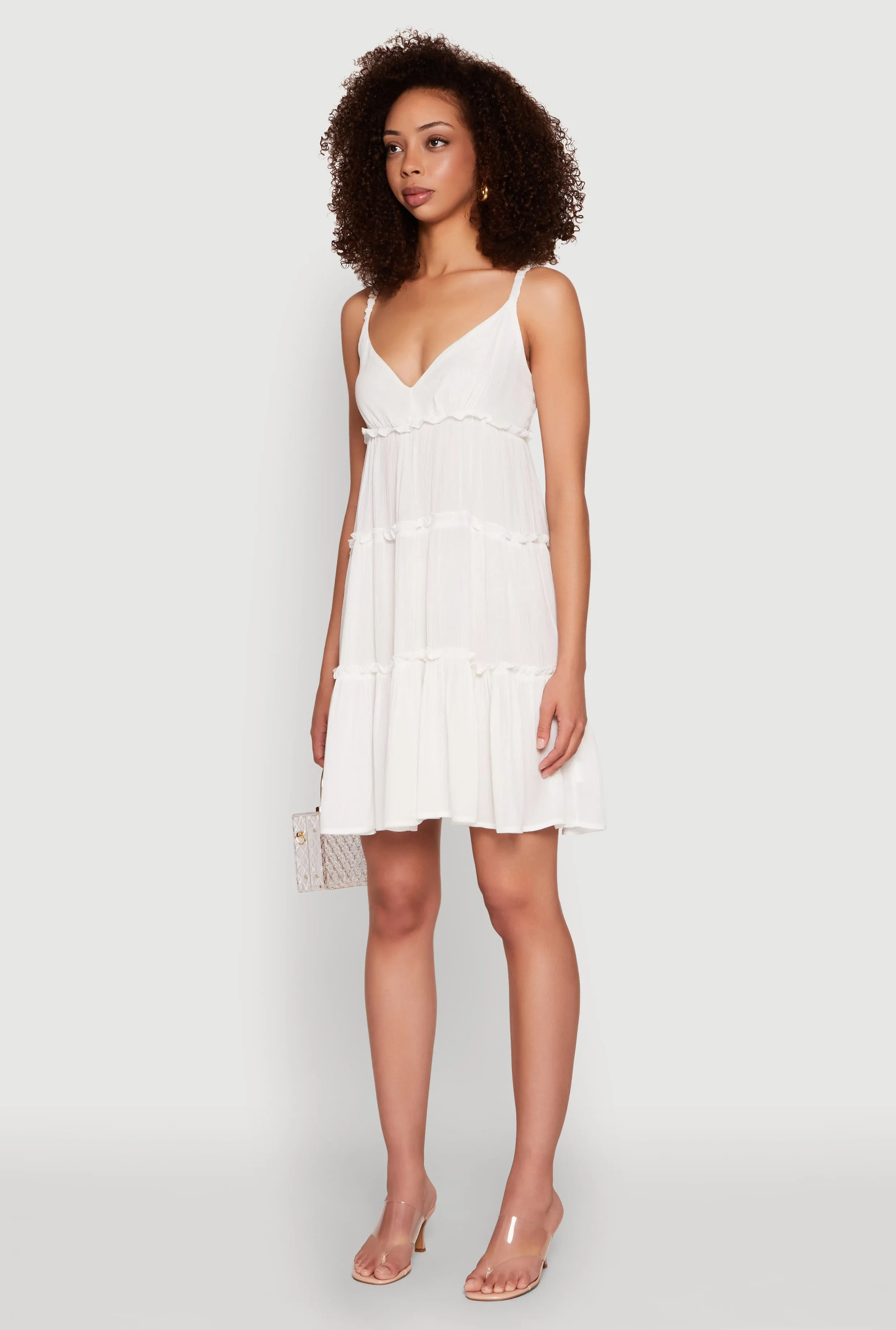 Gauze Knit Cami Tiered Dress sold by Rainbow product image thumbnail 3