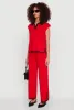 Daisy Contrast Trim Cap Sleeve Blouse sold by Rainbow