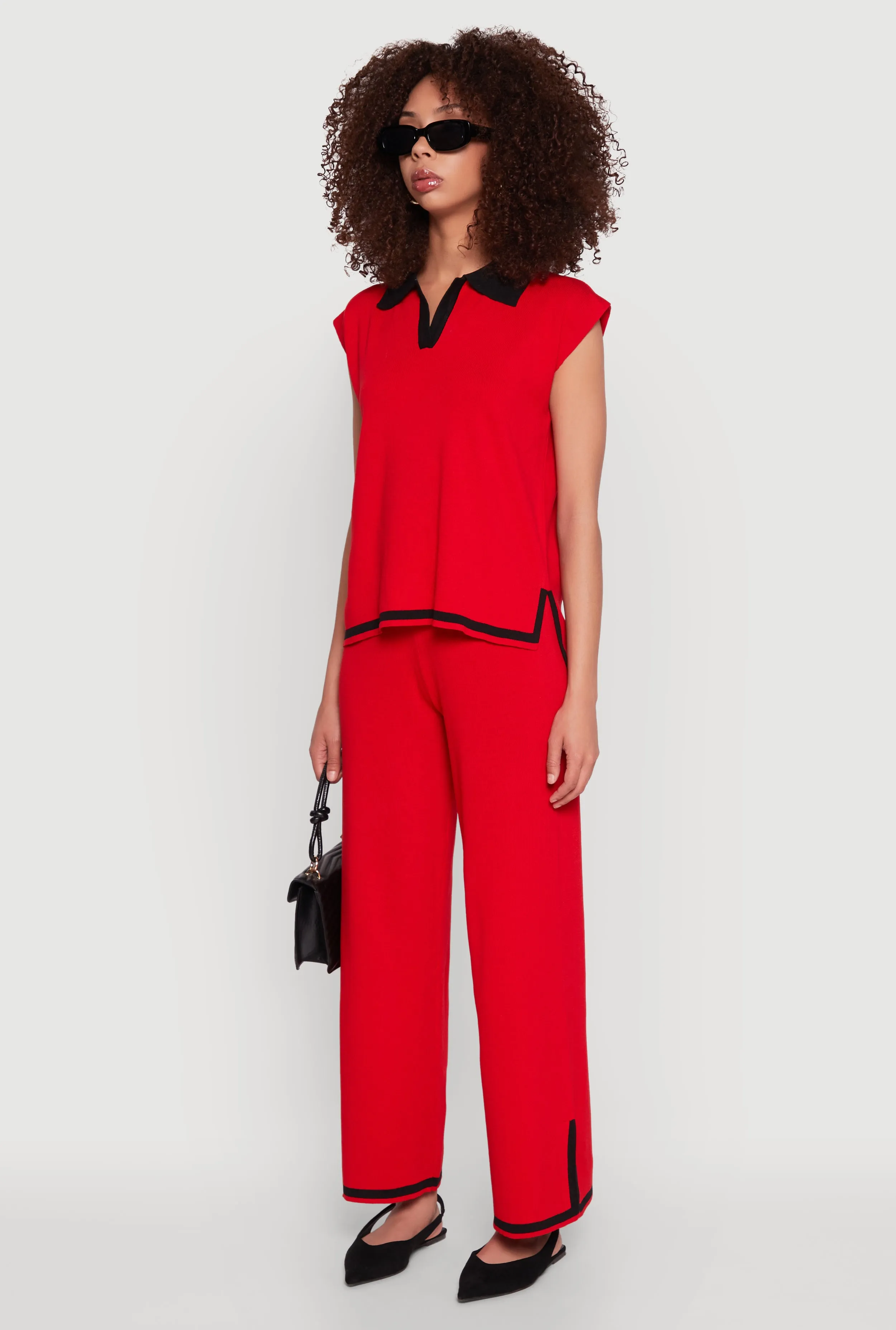 Daisy Contrast Trim Cap Sleeve Blouse sold by Rainbow product image thumbnail 5