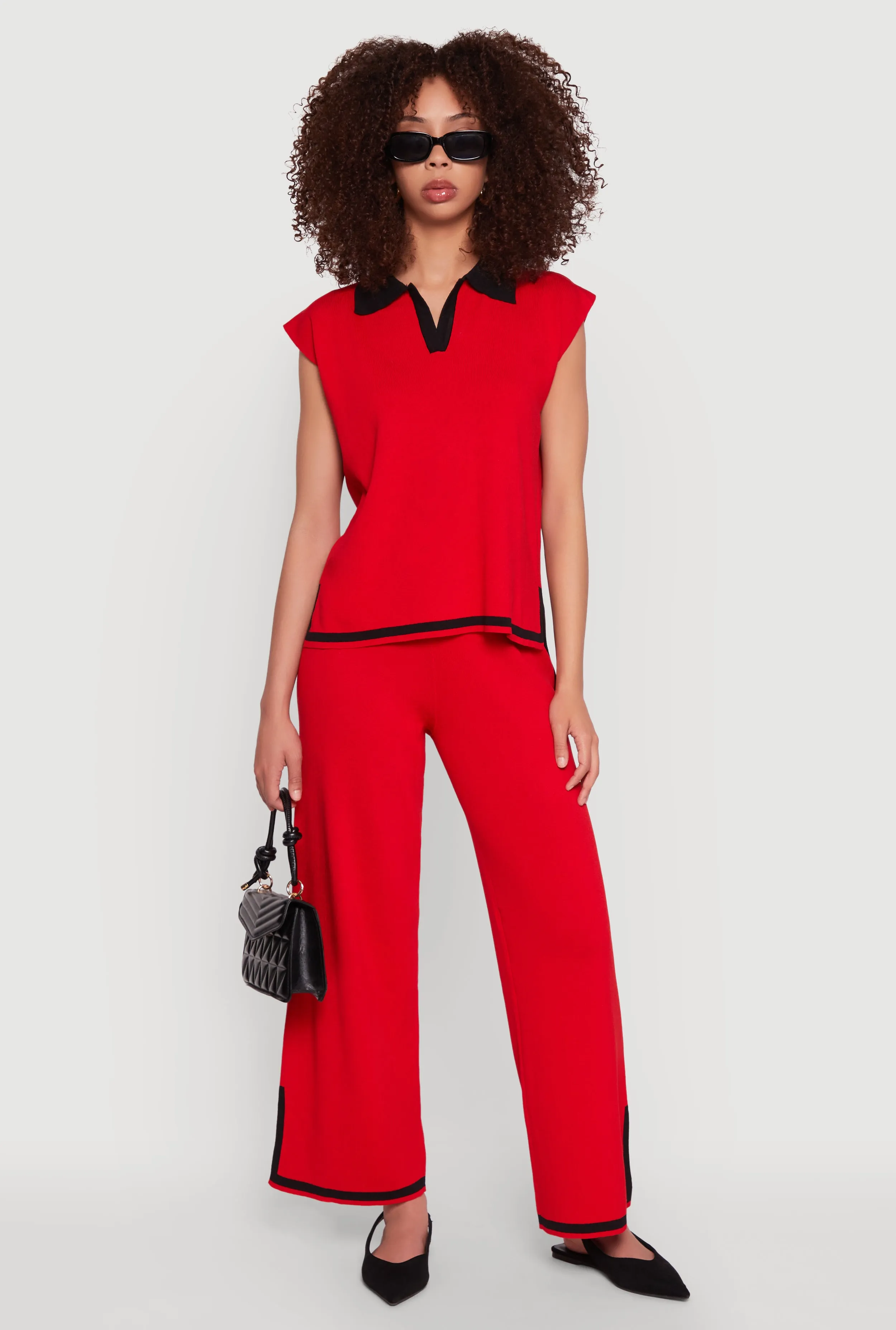 Daisy Contrast Trim Cap Sleeve Blouse sold by Rainbow product image thumbnail 3