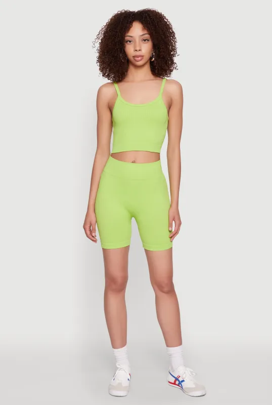 Seamless Wide Waistband Biker Shorts sold by Rainbow