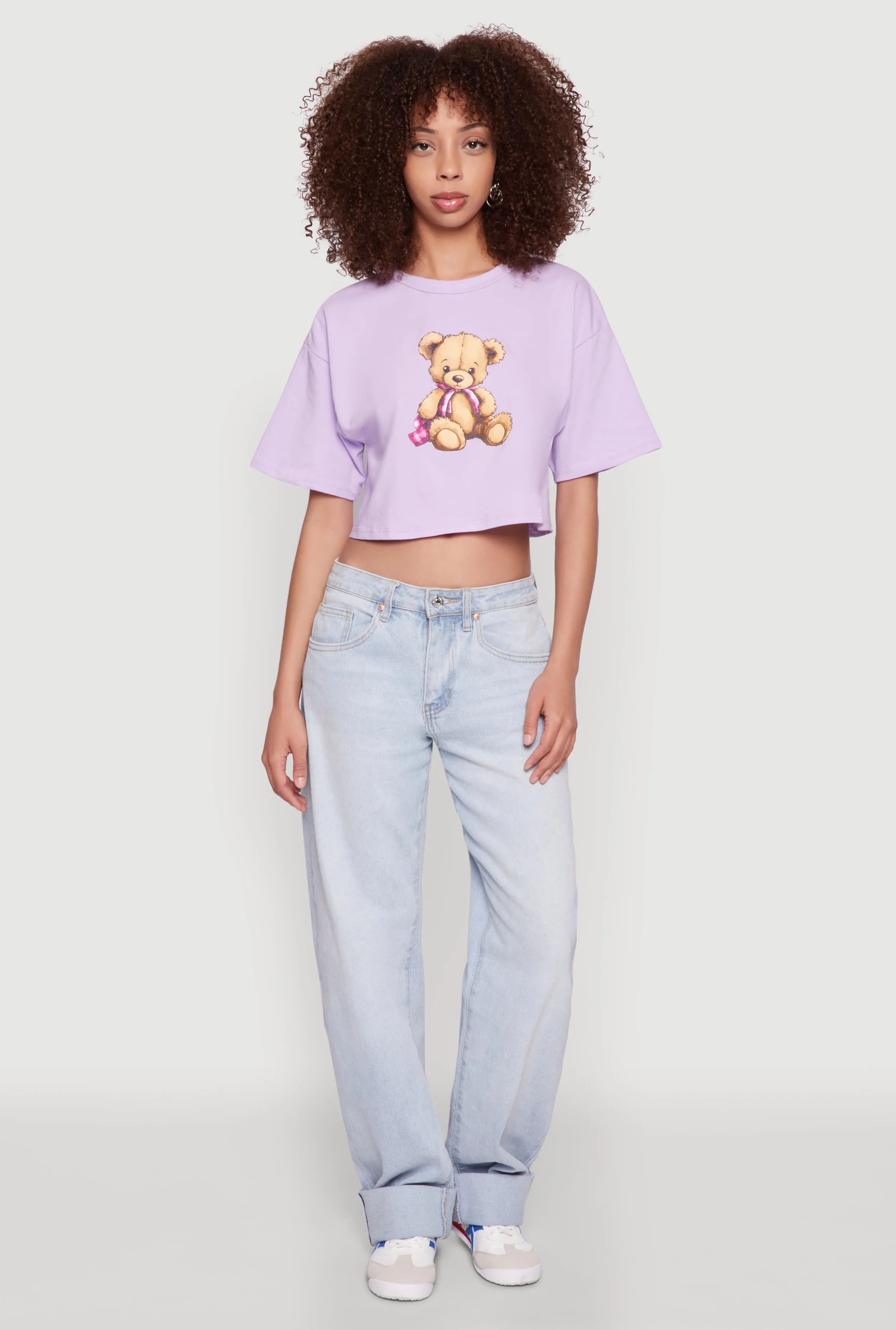 Bear Graphic Cropped Tee sold by Rainbow