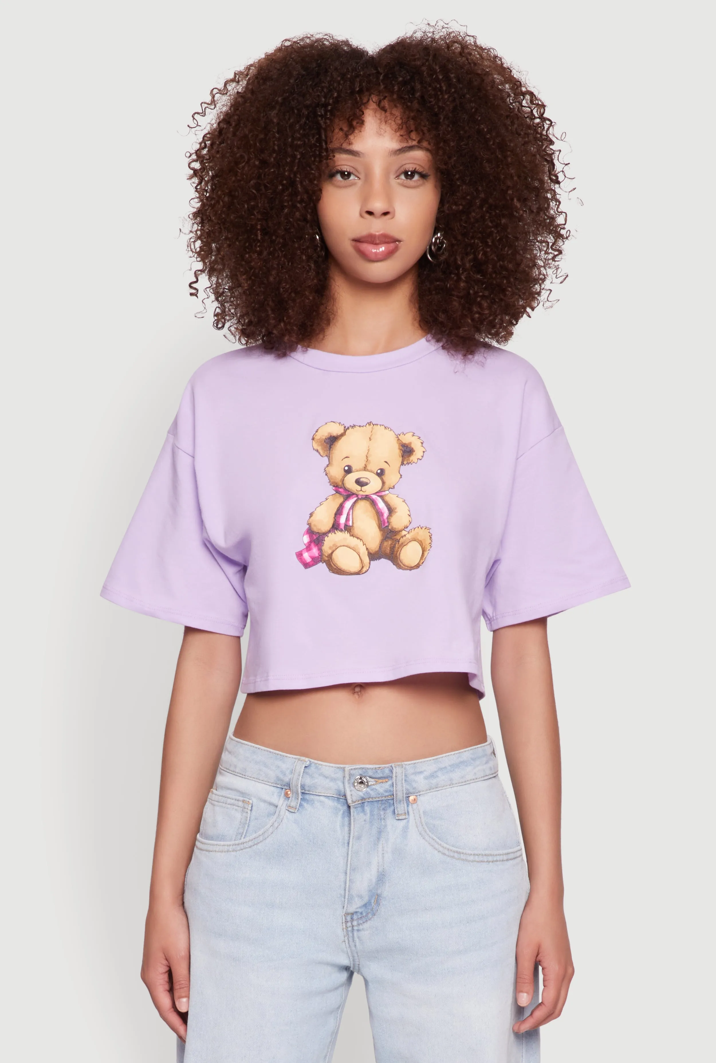 Bear Graphic Cropped Tee sold by Rainbow product image thumbnail 2