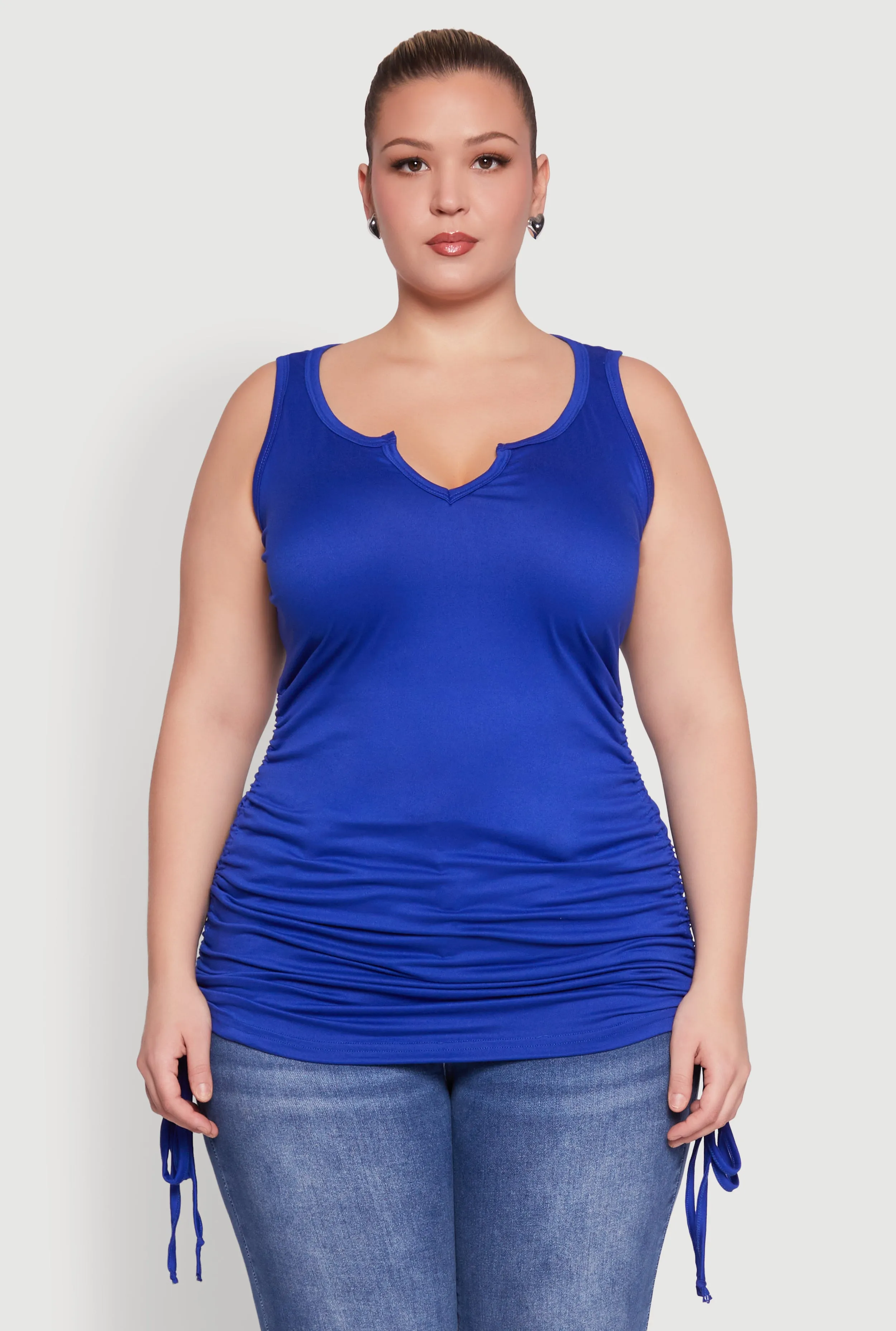 Plus Size Drawstring Side Tank Top sold by Rainbow product image thumbnail 2