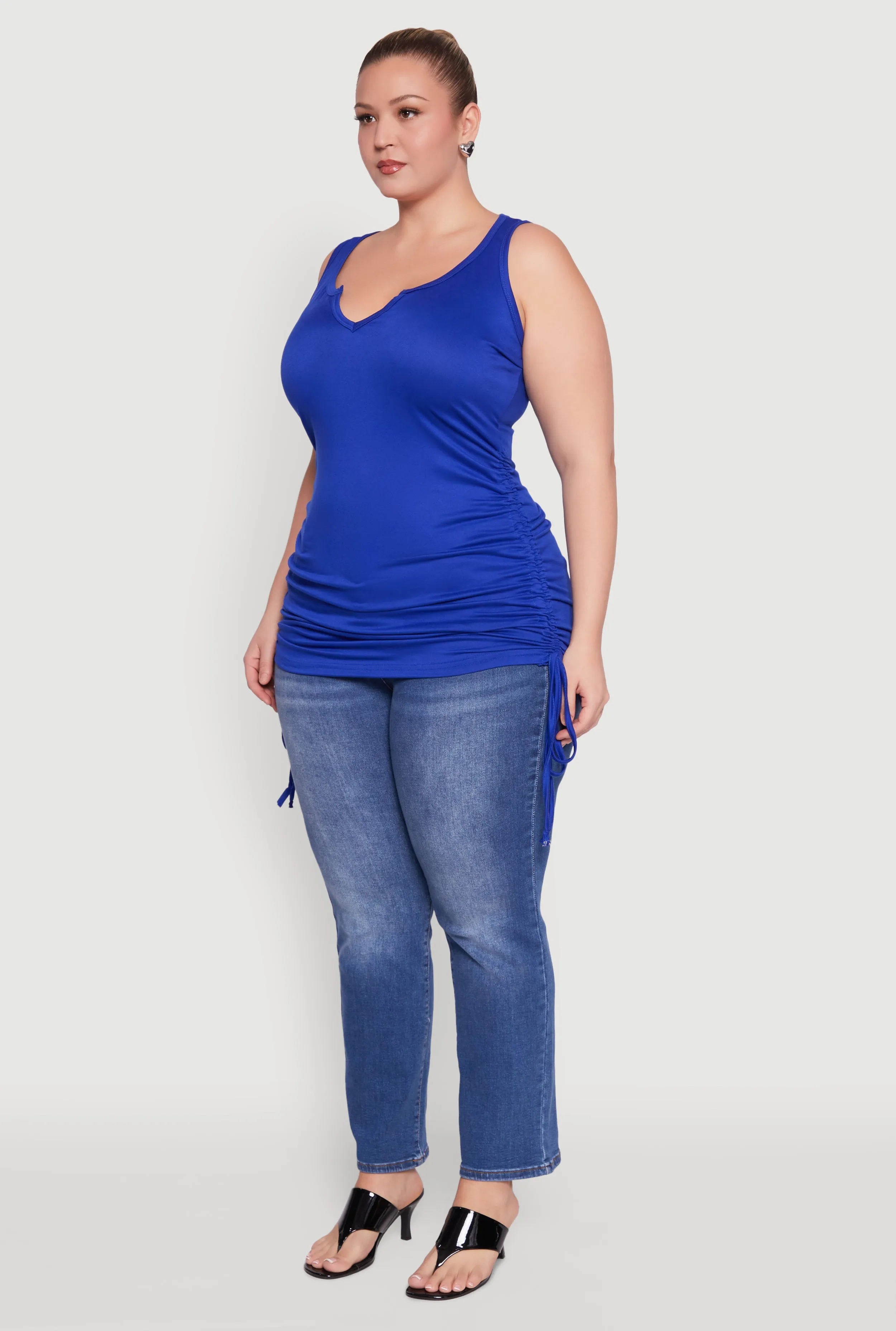 Plus Size Drawstring Side Tank Top sold by Rainbow product image thumbnail 5