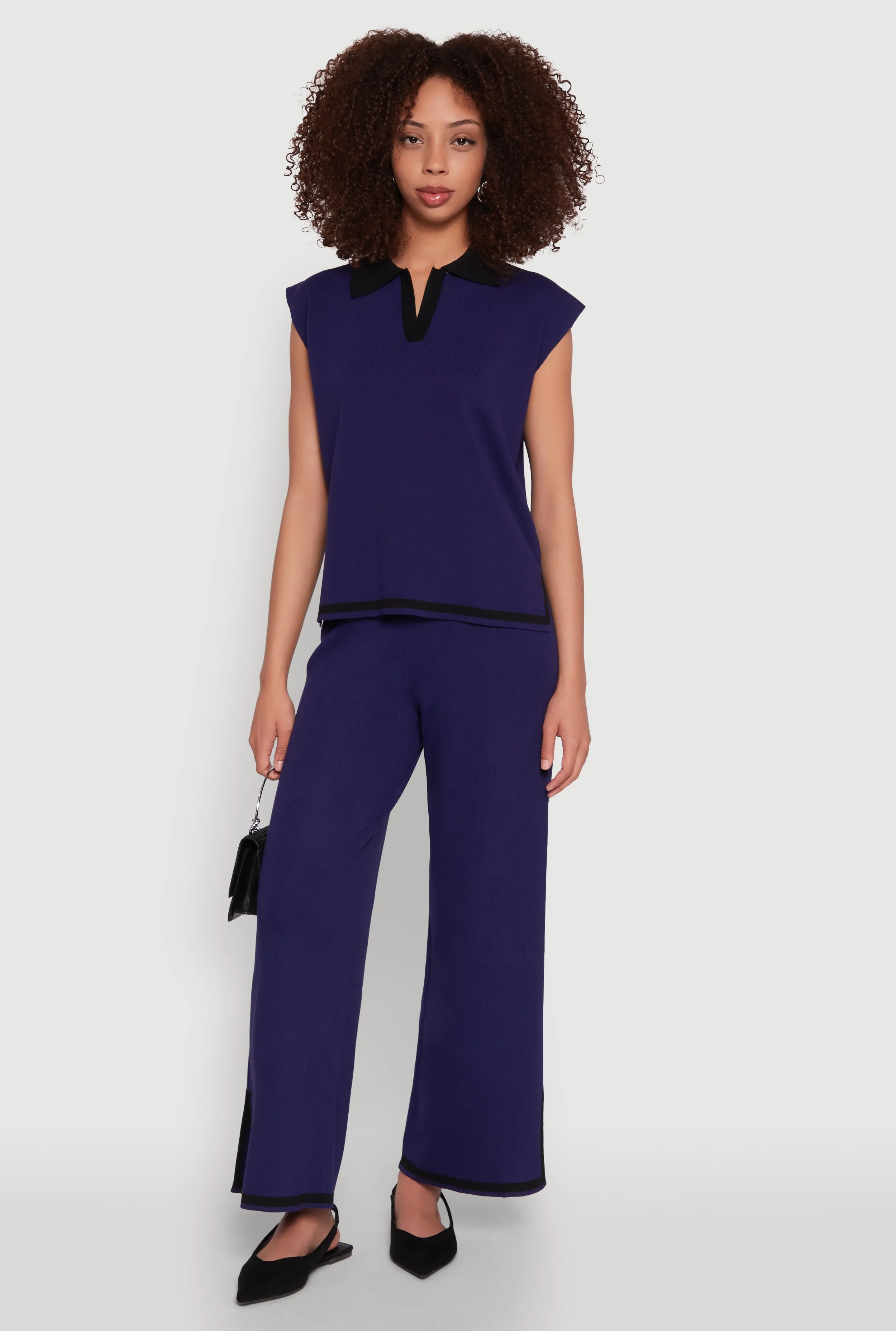 Daisy Contrast Trim Wide Leg Pants sold by Rainbow product image thumbnail 2