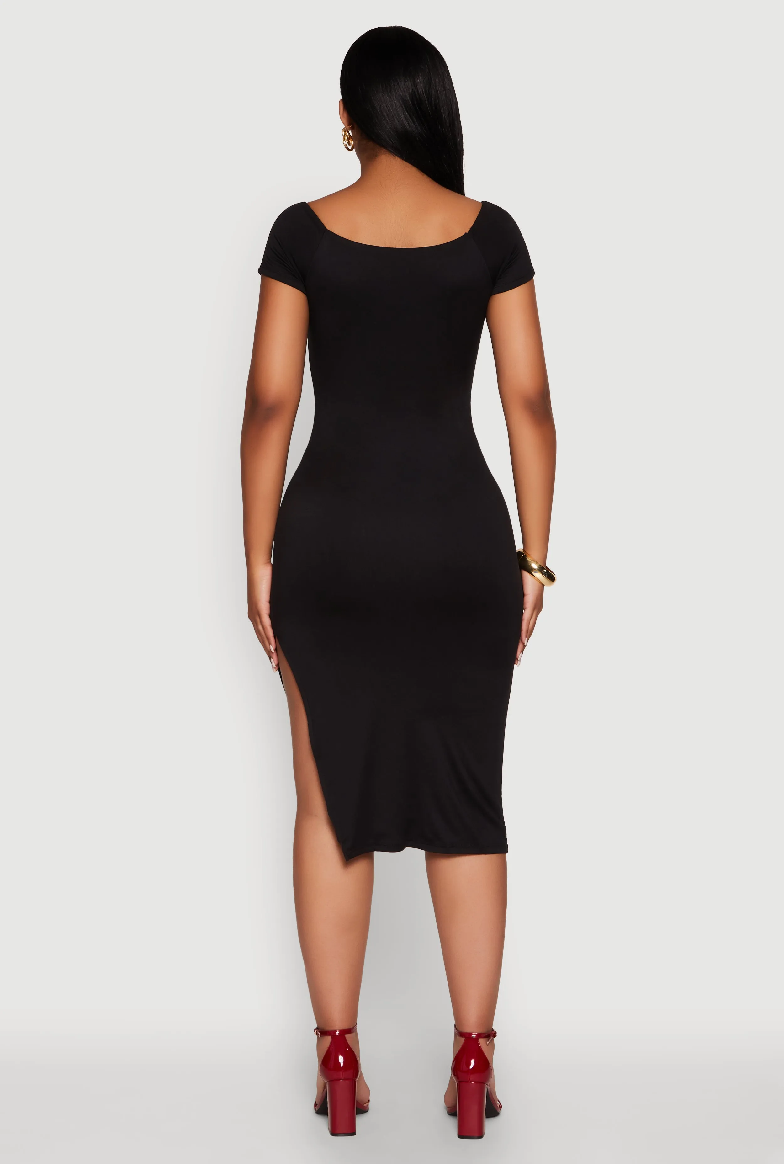 Haute Monde Side Slit Midi Dress sold by Rainbow product image thumbnail 5