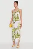 Floral Print Side Slit Tank Midi Dress sold by Rainbow